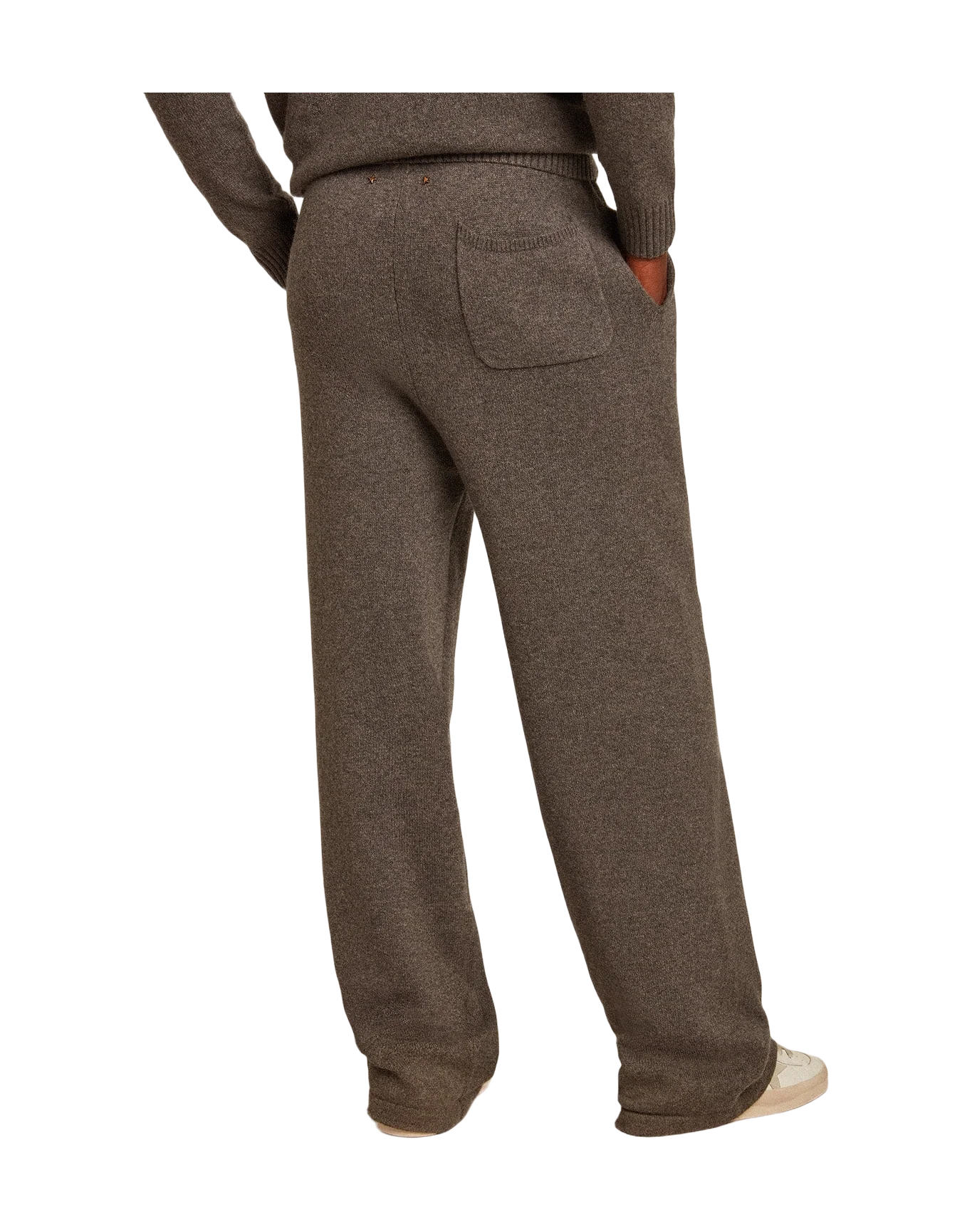 Men | Gray Melange Cashmere Blend Joggers | Grey Melange - Image 3