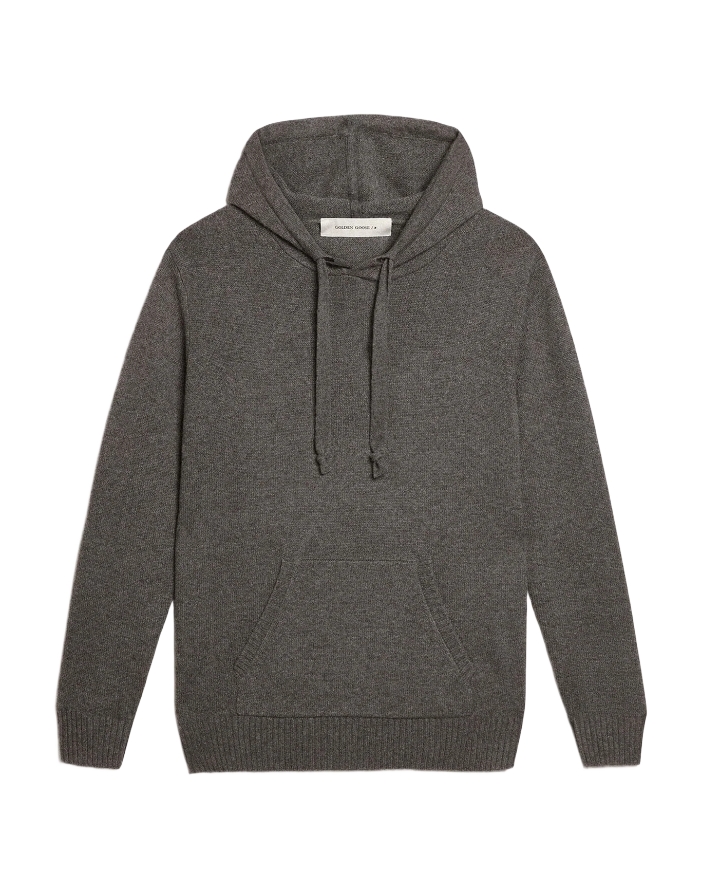 Men | Gray Melange Cashmere Blend Sweatshirt with Hood | Grey Melange - Image 10