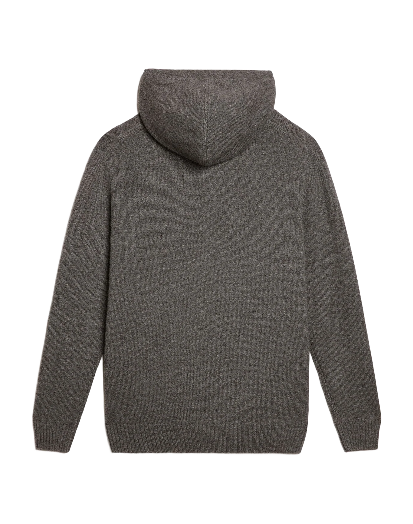 Men | Gray Melange Cashmere Blend Sweatshirt with Hood | Grey Melange - Image 6