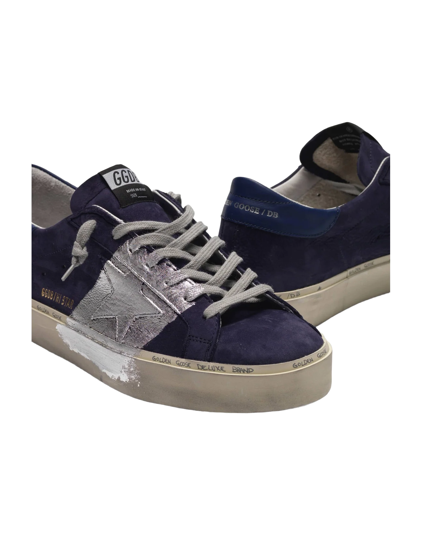 Men | Hi Star Sneakers Nubuck & Silver Leaf Strap (V2) - Image 3
