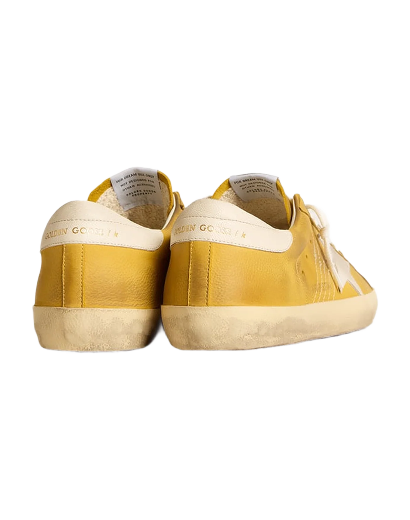 Men | Honey Super-Star with White Suede Star & White Nappa Leather Heel Tab | Honey x White - Image 8