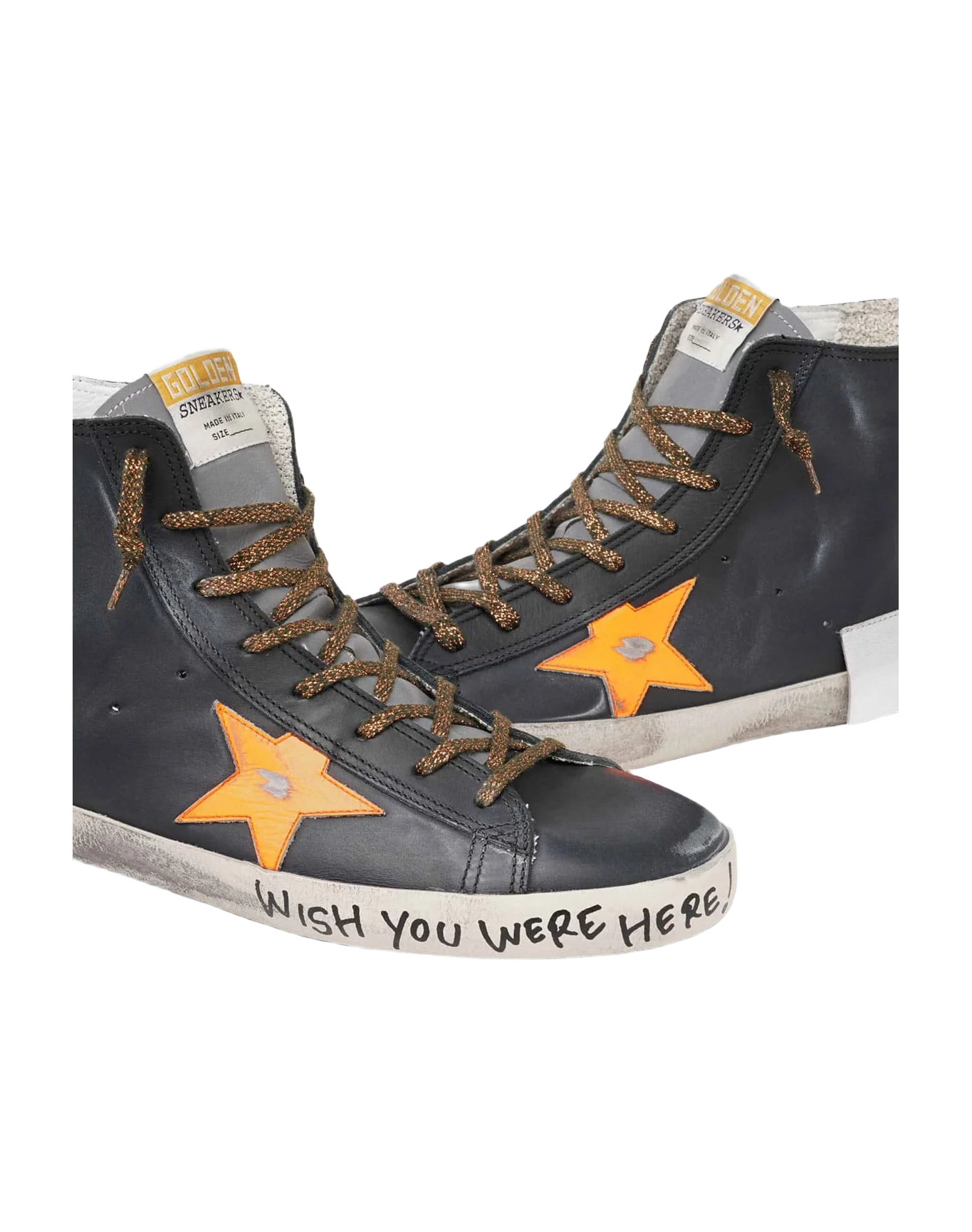 Men | Lab Limited Edition Black Francy Sneakers with Orange Star - Image 4