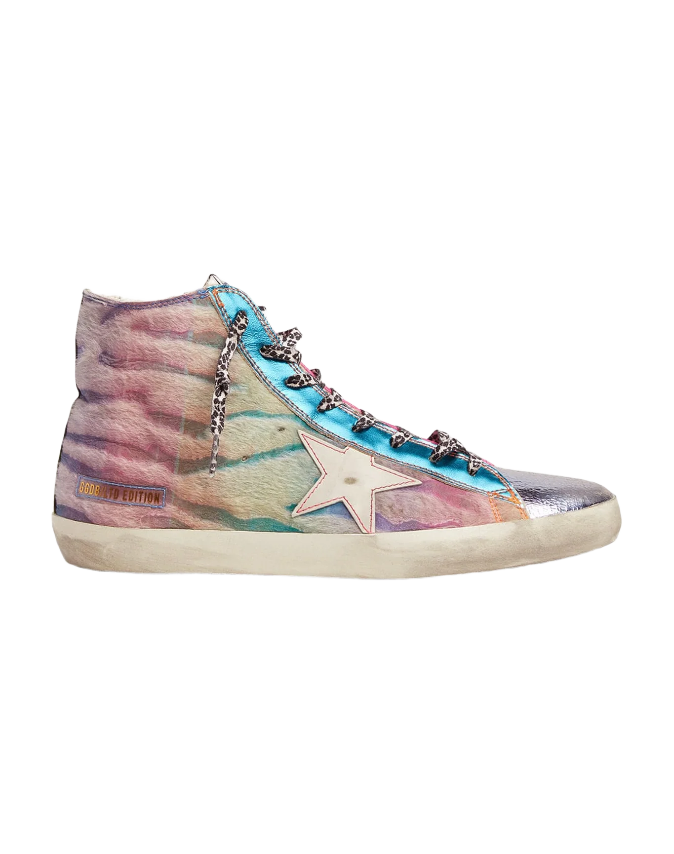 Men | Lab Limited Edition Zebra-Print Pony Skin Francy Sneakers | Rainbow x Fucsia x White x Black - Image 3