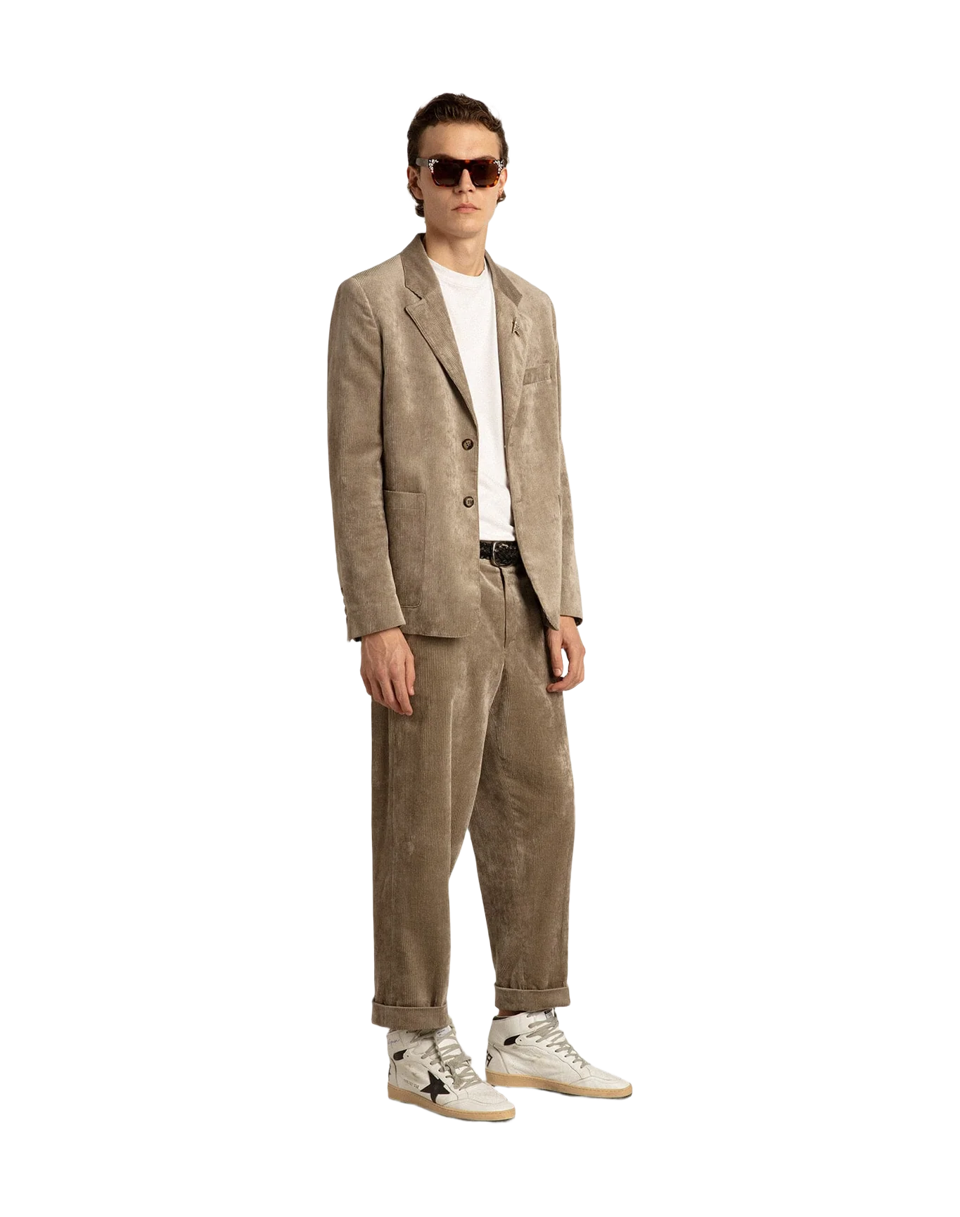Men | Light Beige Corduroy Pants | Roasted Cashew - Image 9