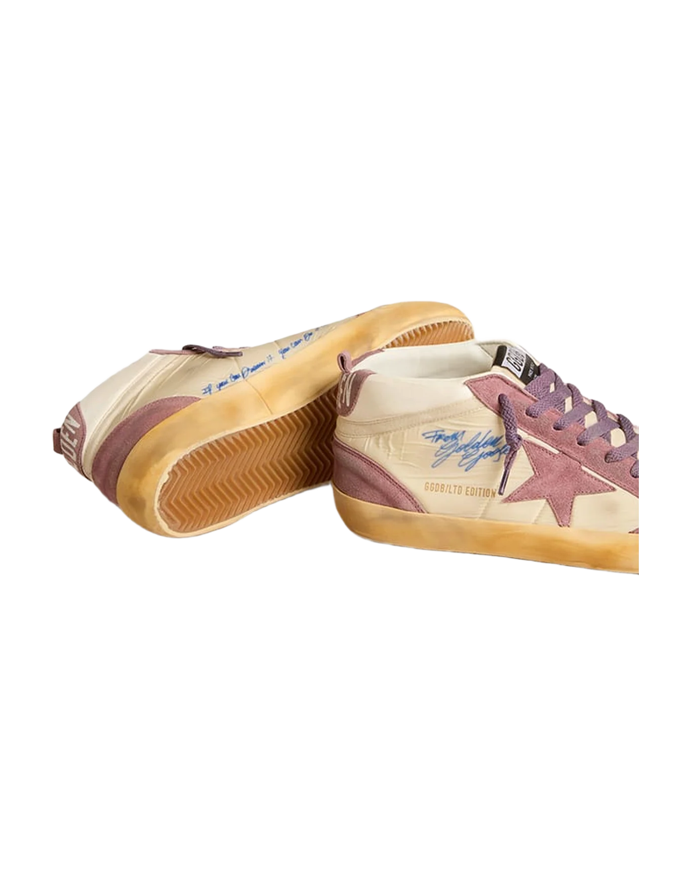 Men | Mid Star Lab Nylon & Nappa with Mauve Suede Star | Wistful Mauve x Cream x White - Image 8