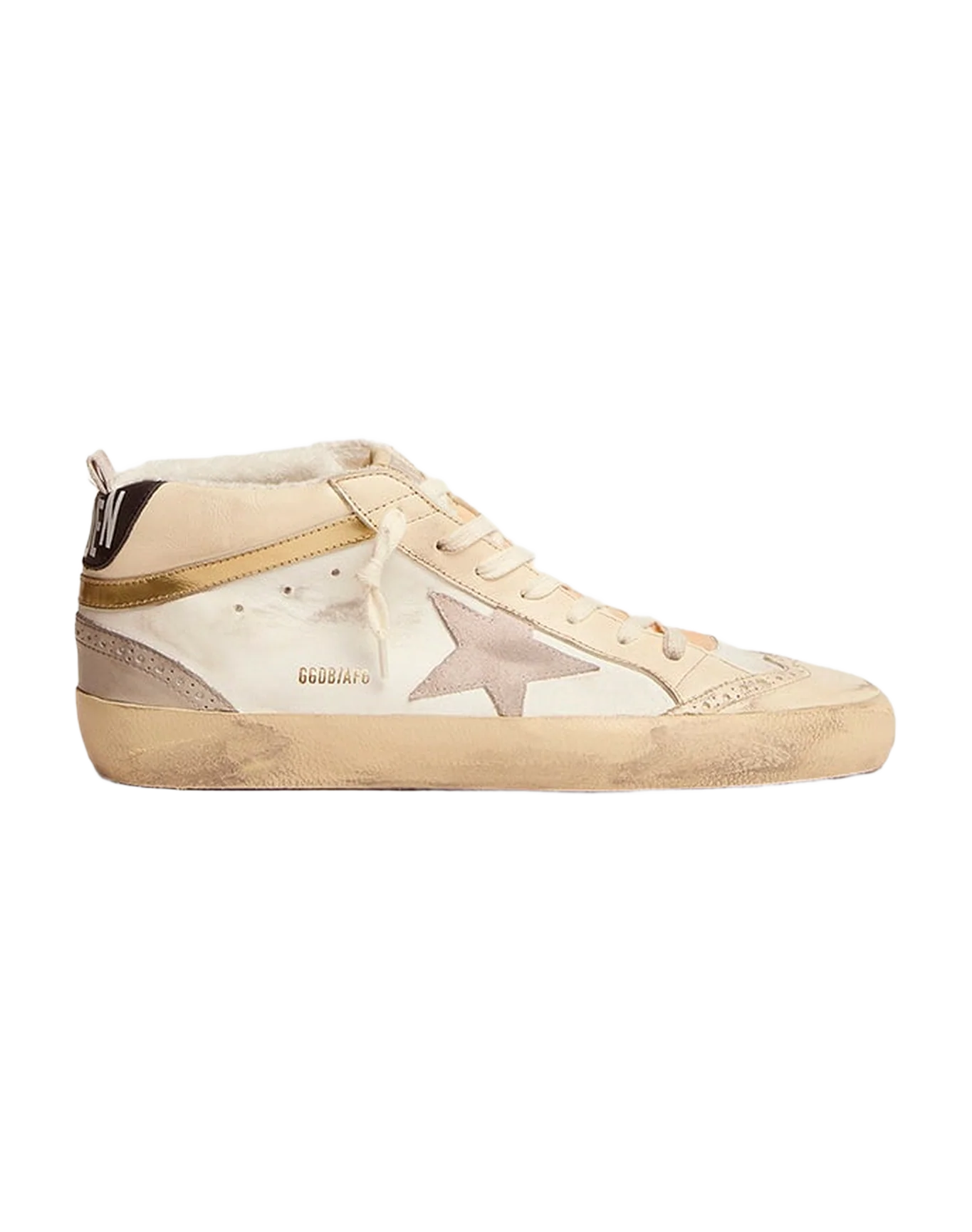 Men | Mid Star with Light Gray Suede Star & Gold Flash | White x Ivory x Light Lilac x Light Grey x Gold x Black - Image 5