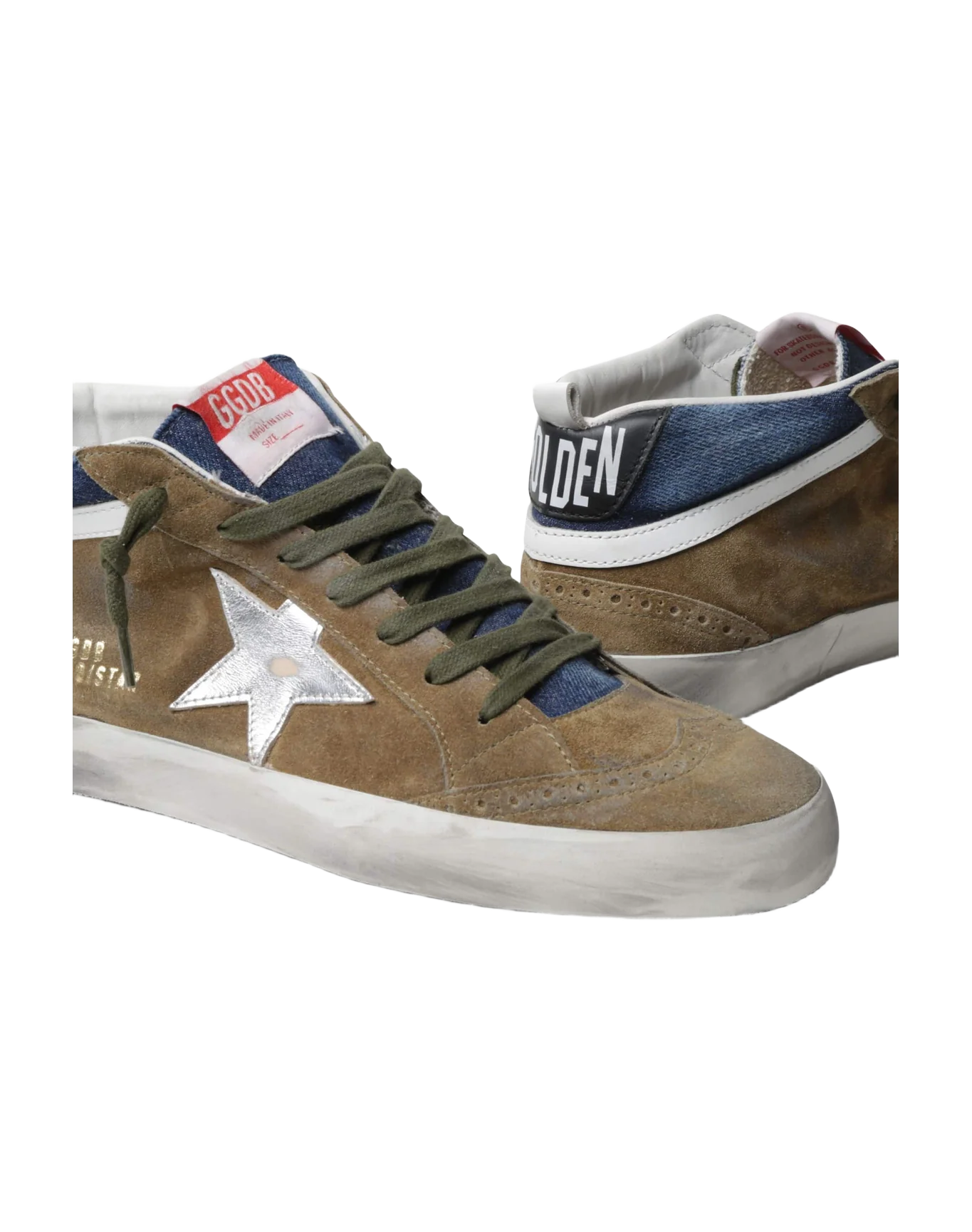 Men | Midstar Tobacco Suede with Blue Jeans Detail | Tobacco x Dark Blue x Silver x White - Image 4