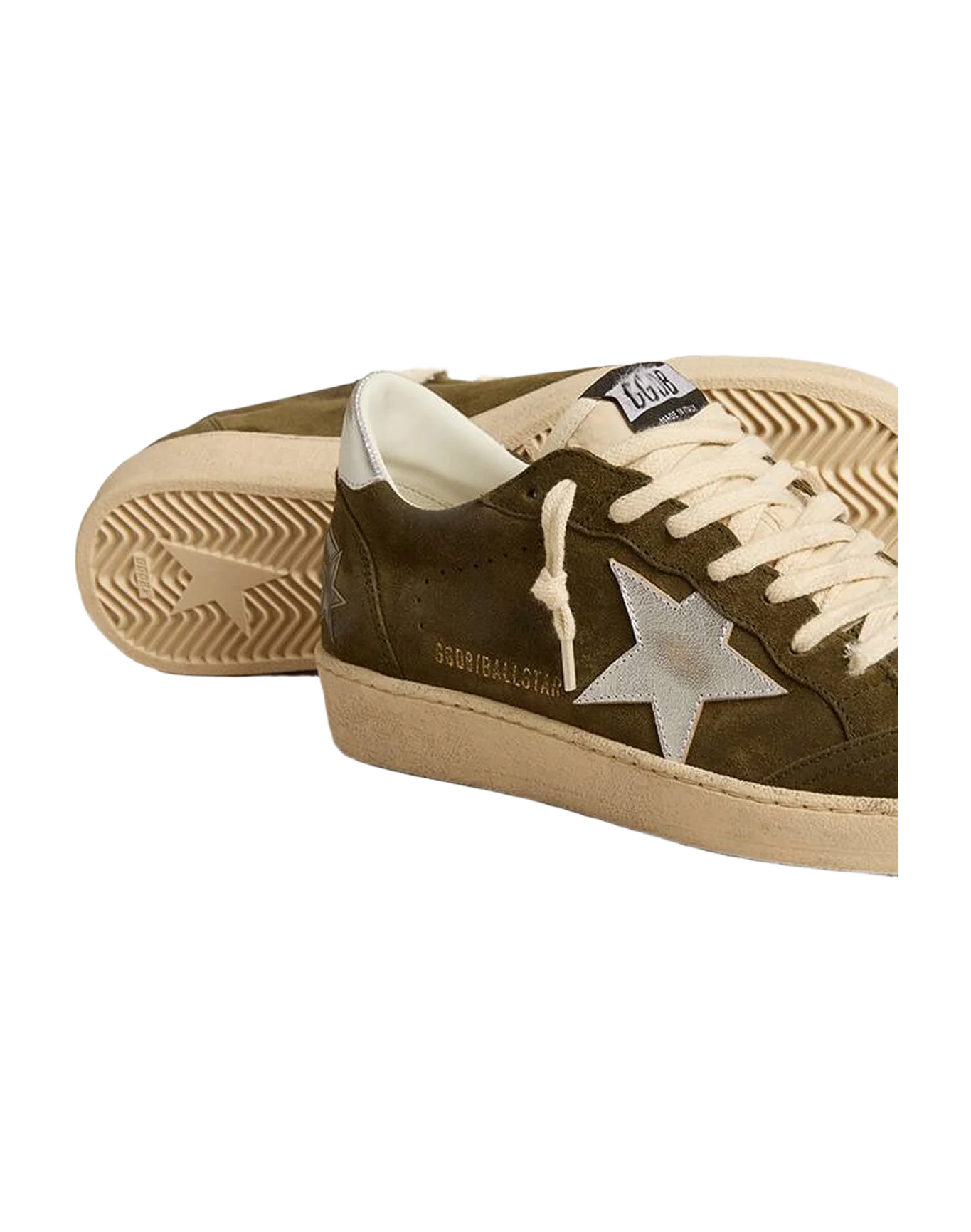 Men | Olive Night Sneakers with Silver Star | Olive Night x Silver - Image 5
