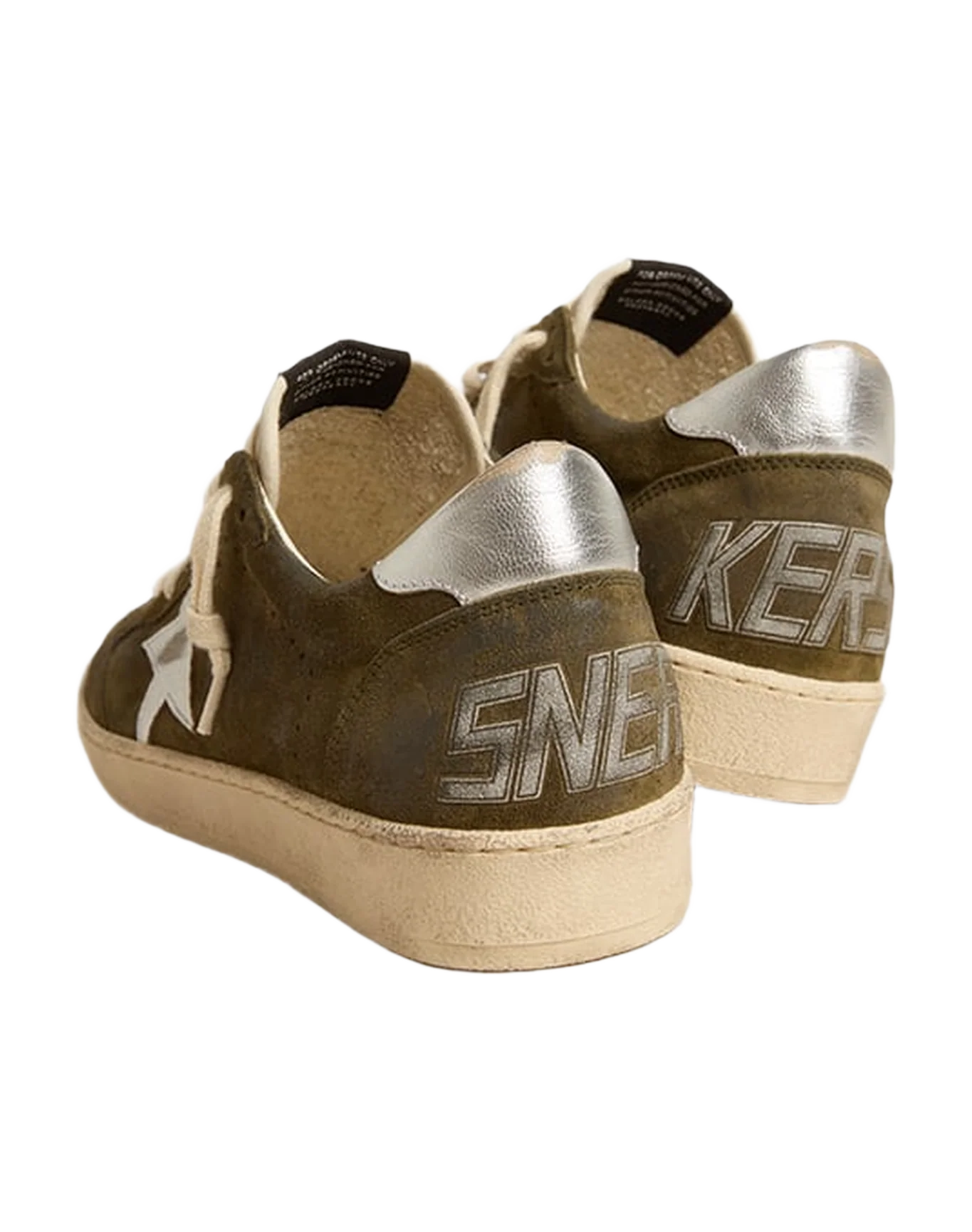 Men | Olive Night Sneakers with Silver Star | Olive Night x Silver - Image 6