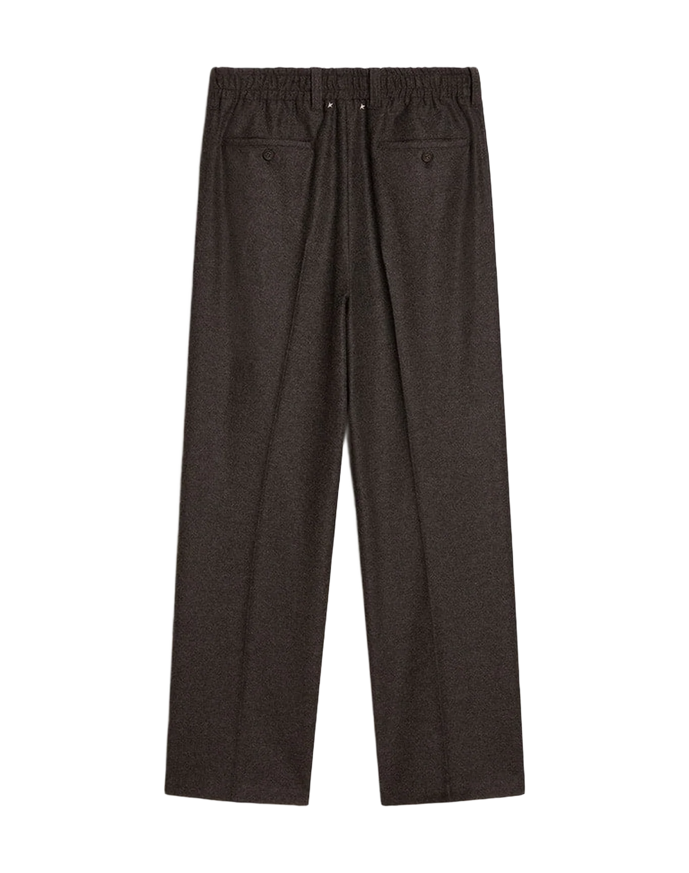 Men | Pants Dark Gray Wool Flannel | Melange Dark Grey - Image 2