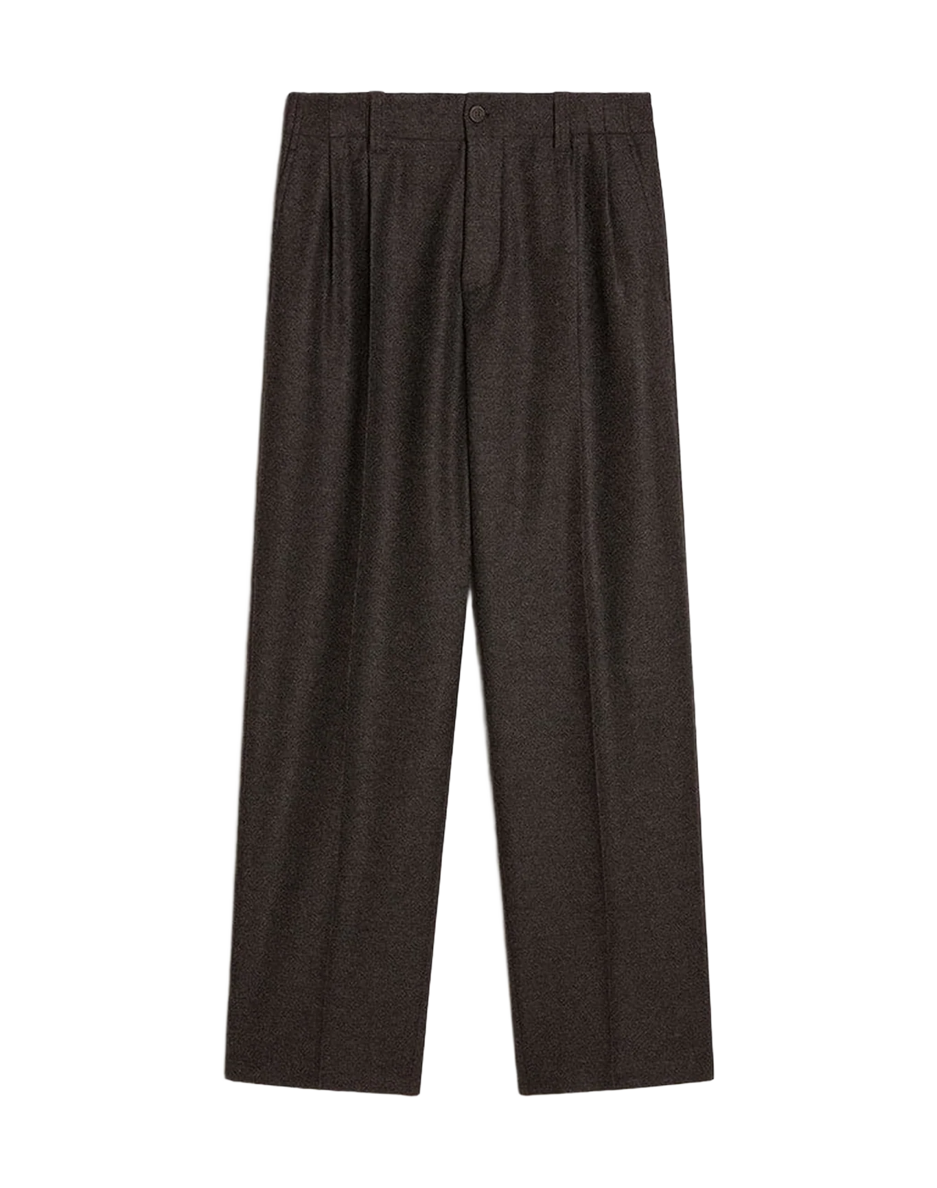 Men | Pants Dark Gray Wool Flannel | Melange Dark Grey - Image 7