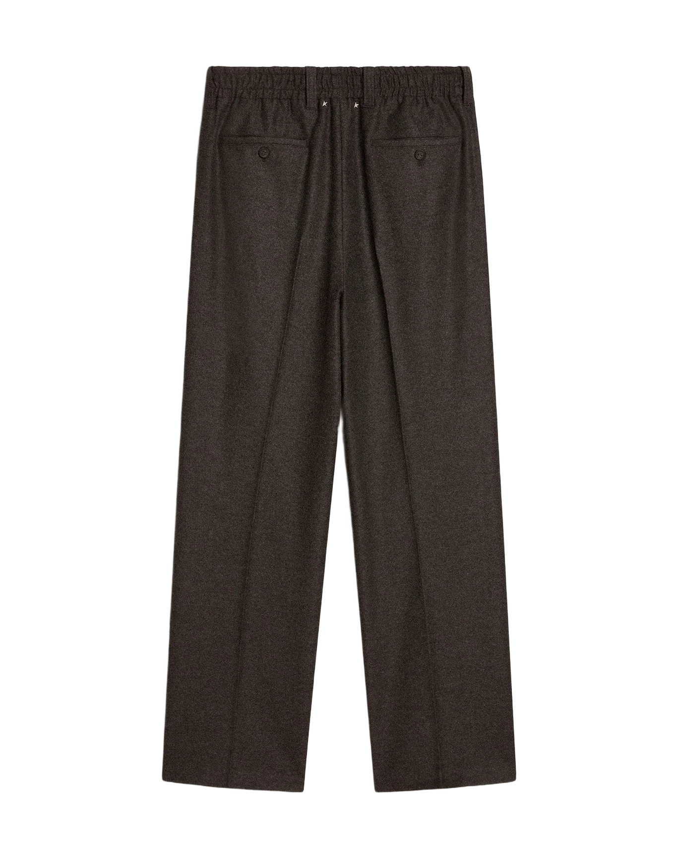 Men | Pants Dark Gray Wool Flannel | Melange Dark Grey - Image 9