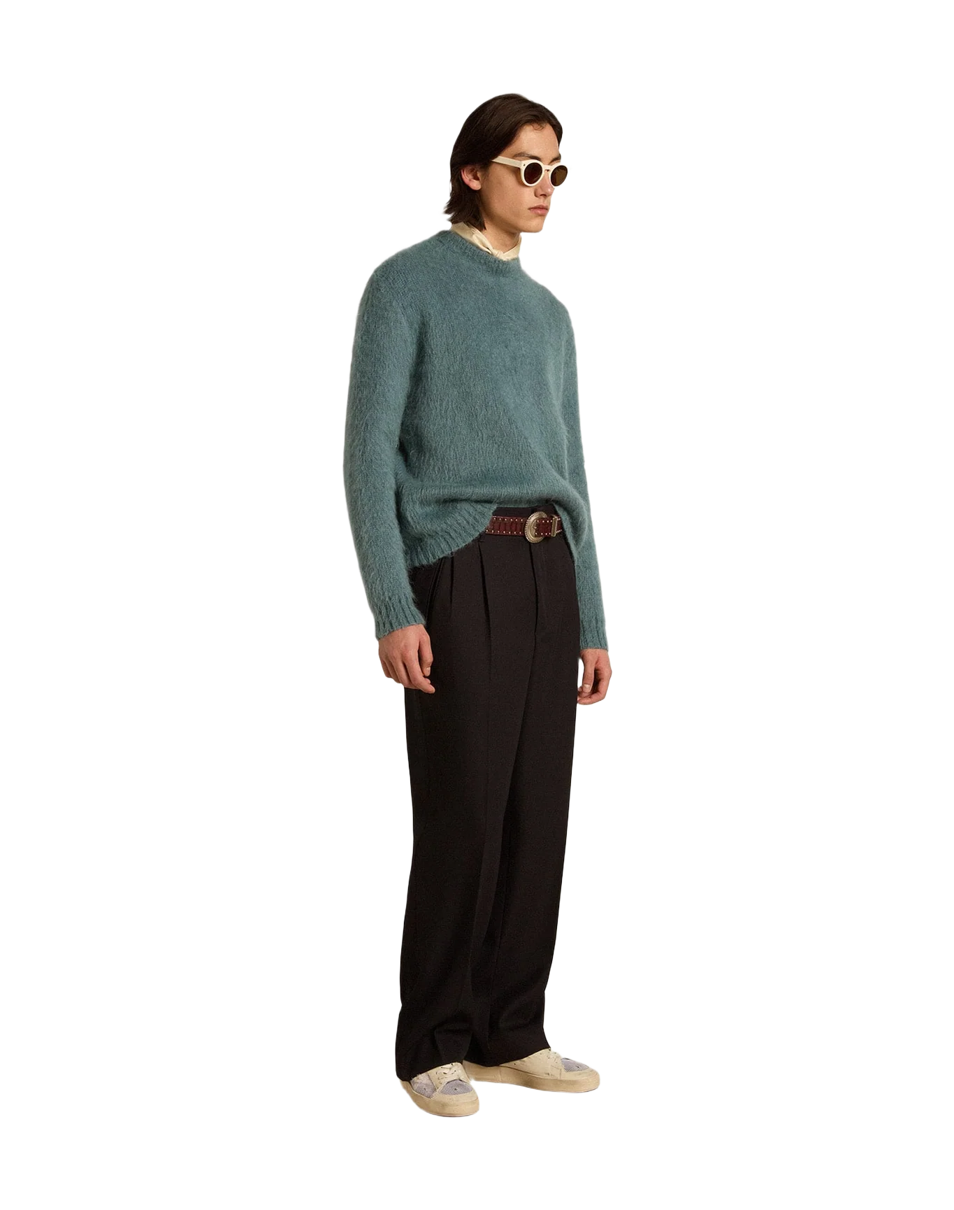 Men | Powder-Blue Mohair Sweater | Spring Lake - Image 3