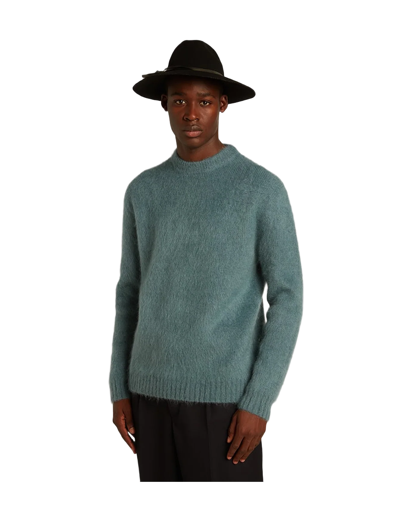 Men | Powder-Blue Mohair Sweater | Spring Lake - Image 4