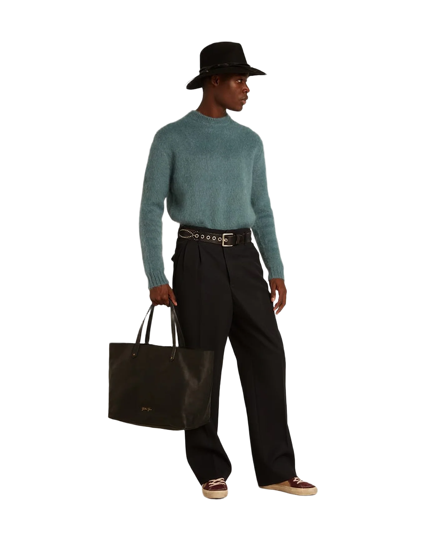 Men | Powder-Blue Mohair Sweater | Spring Lake - Image 7