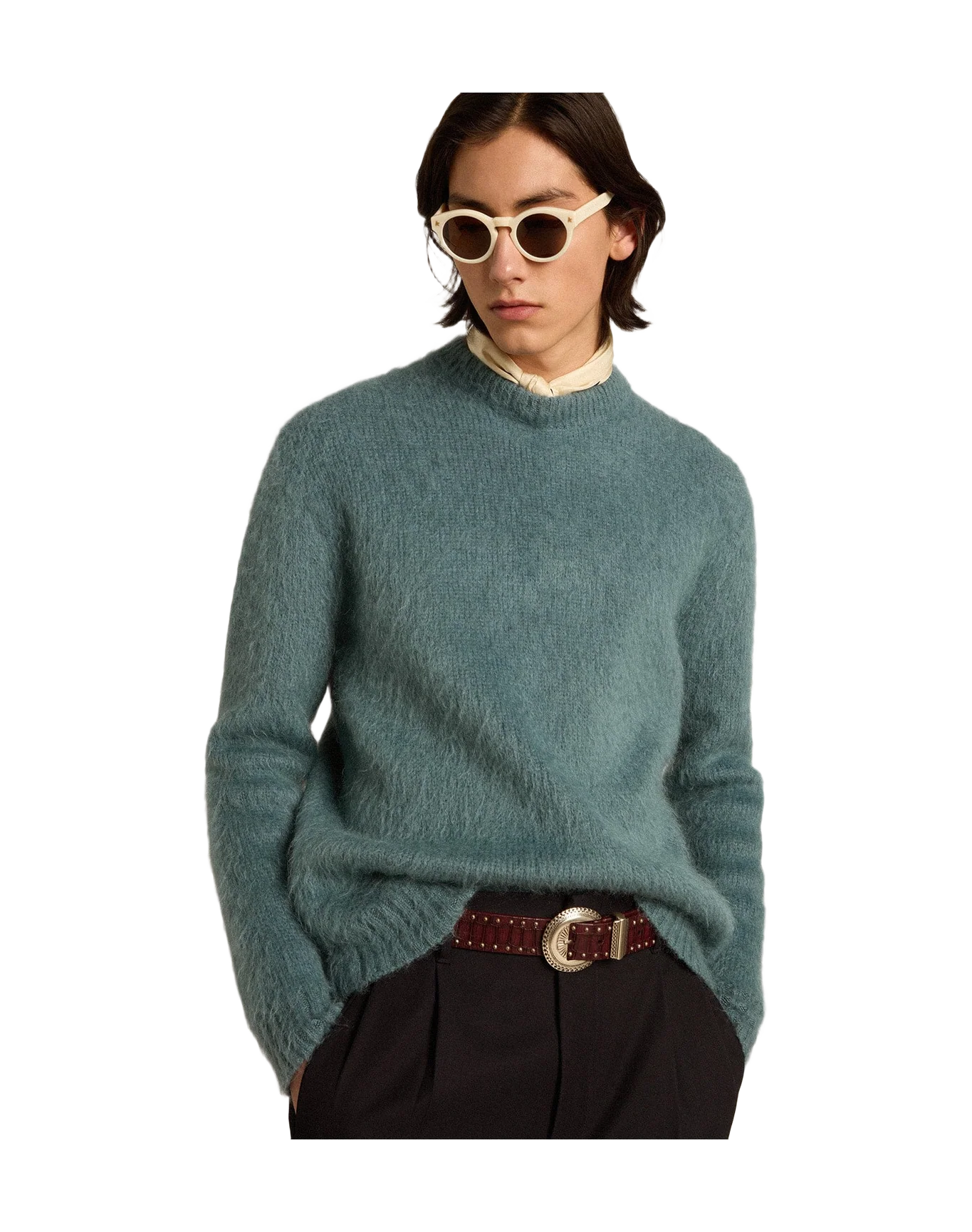 Men | Powder-Blue Mohair Sweater | Spring Lake - Image 8