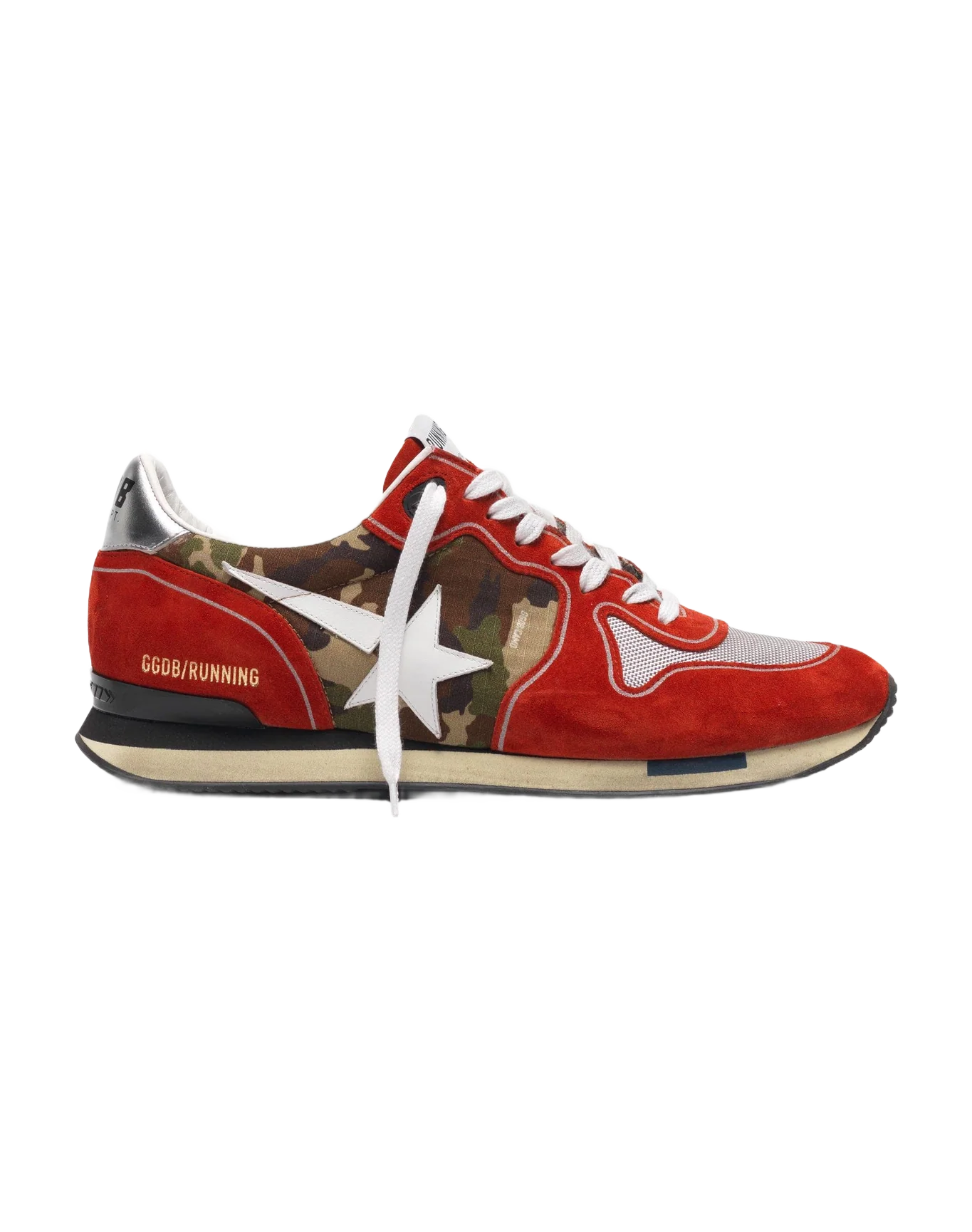 Men | Red Running Sneakers Suede with Camouflage Detail - Image 3
