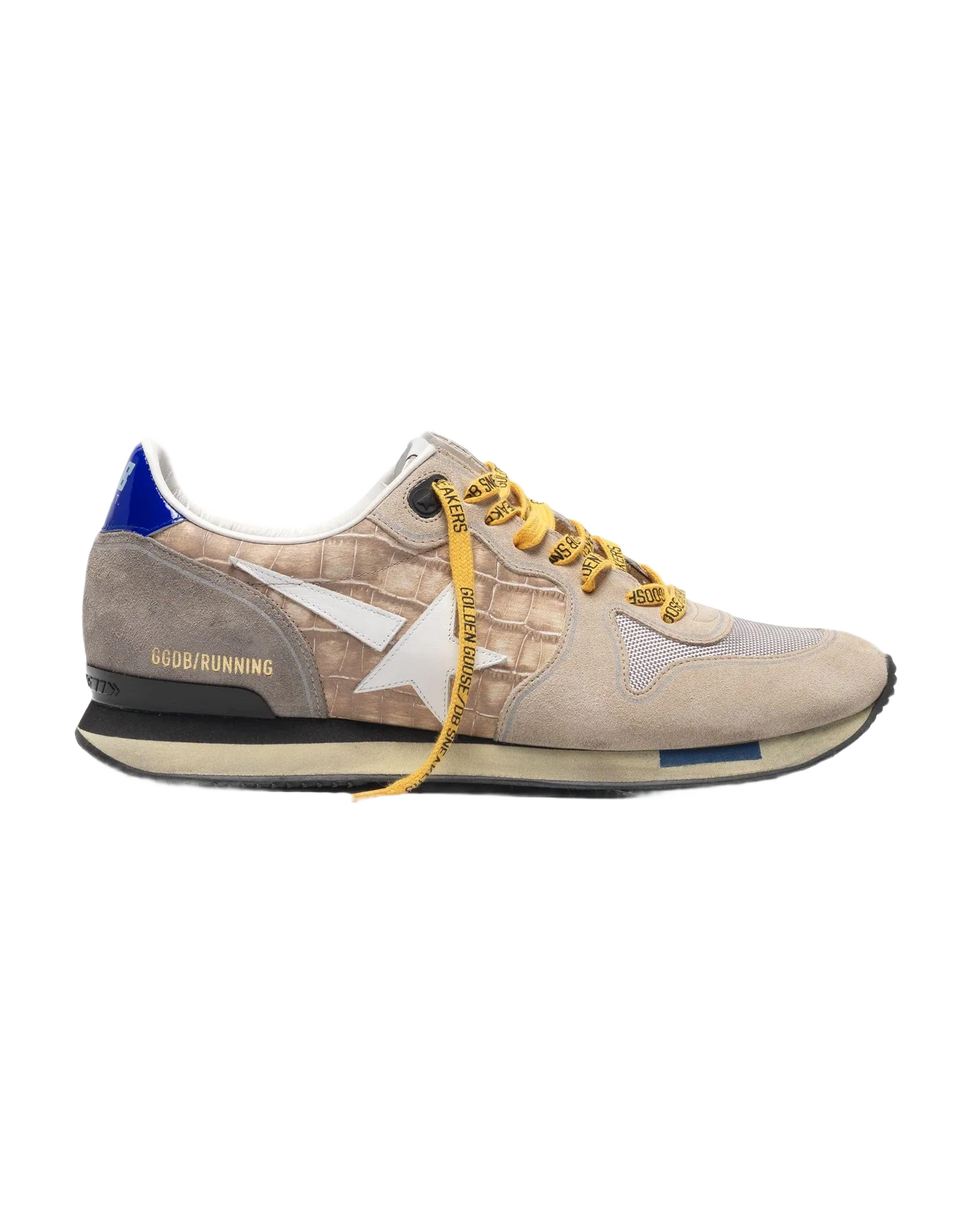 Men | Running Sneakers Croc Print & Nude Suede - Image 5