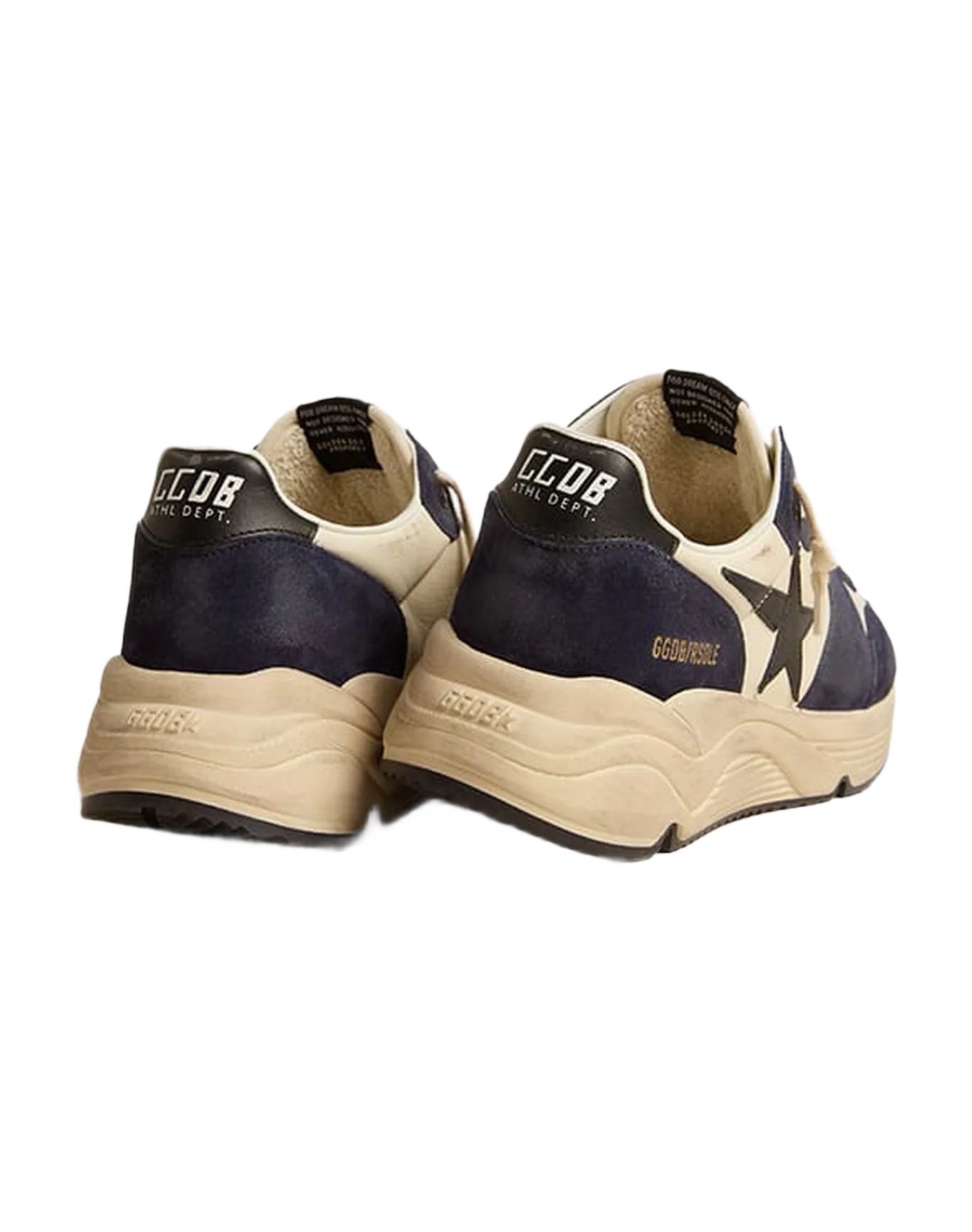Men | Running Sole Black & Beige Nappa Leather with Black Star & Heel Tab | Black x Beige - Image 2