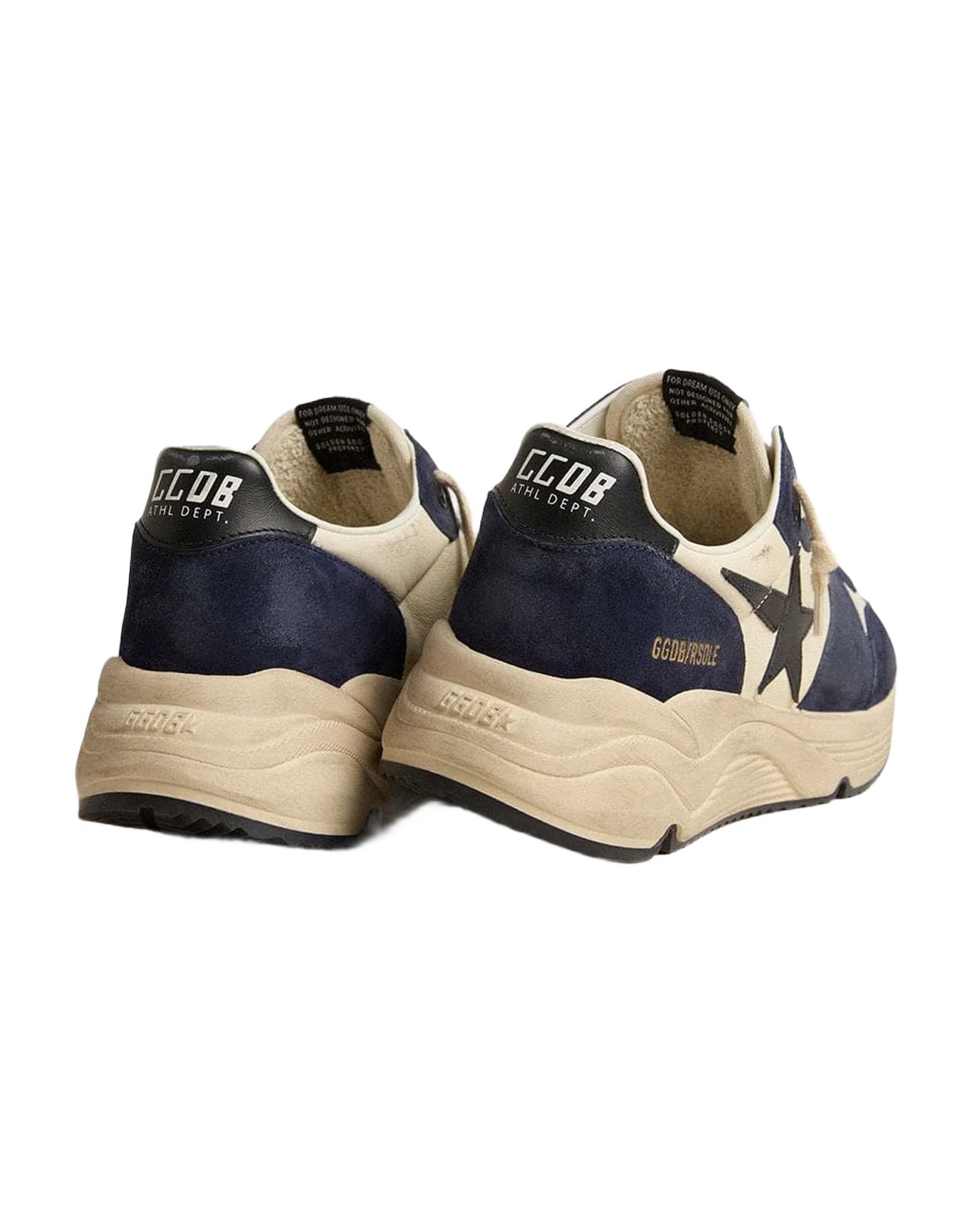 Men | Running Sole Black & Beige Nappa Leather with Black Star & Heel Tab | Black x Beige - Image 7