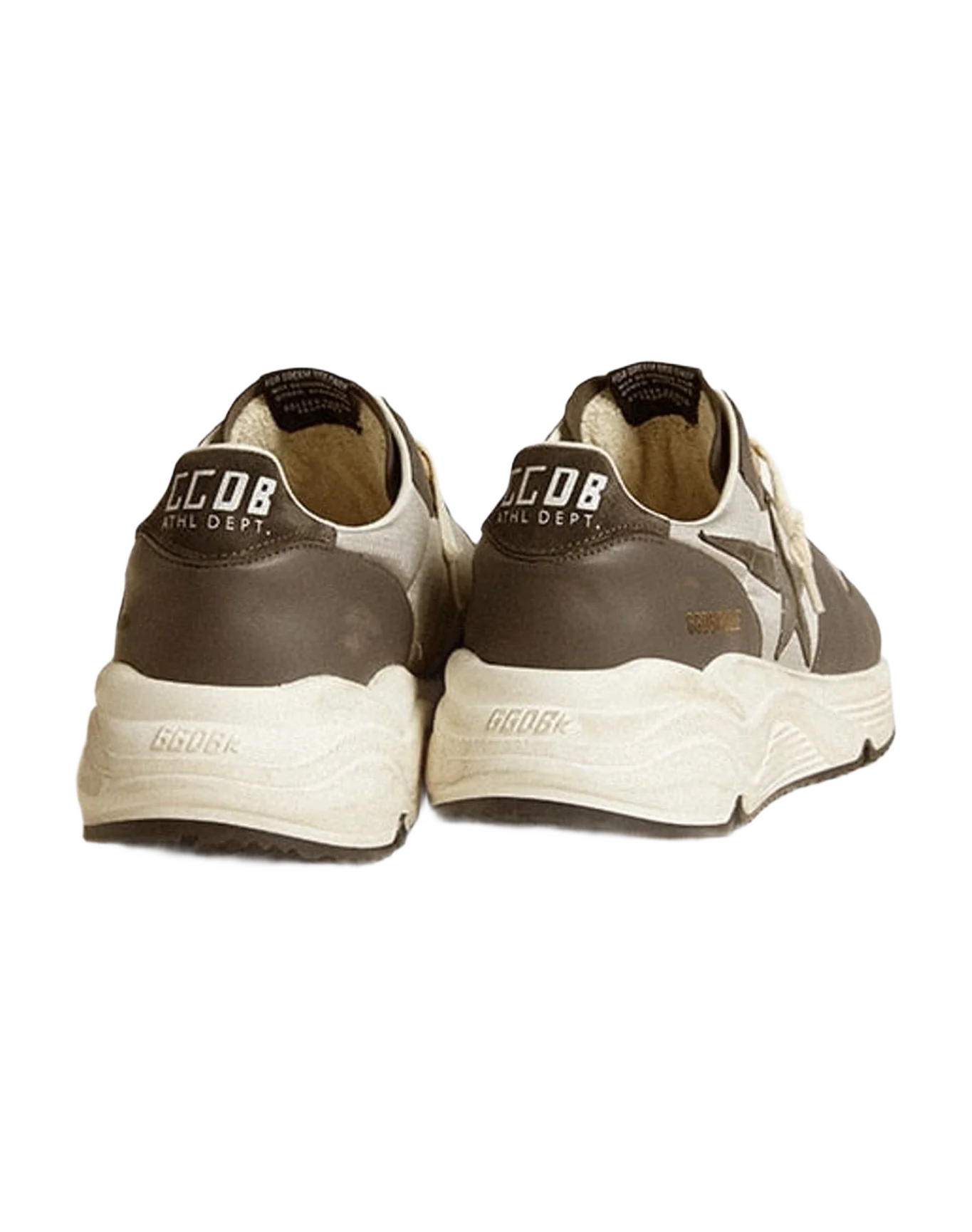 Men | Running Sole Gray Nylon & Black Nappa Leather with A Black Suede Star | Silver x Ebony x Black
