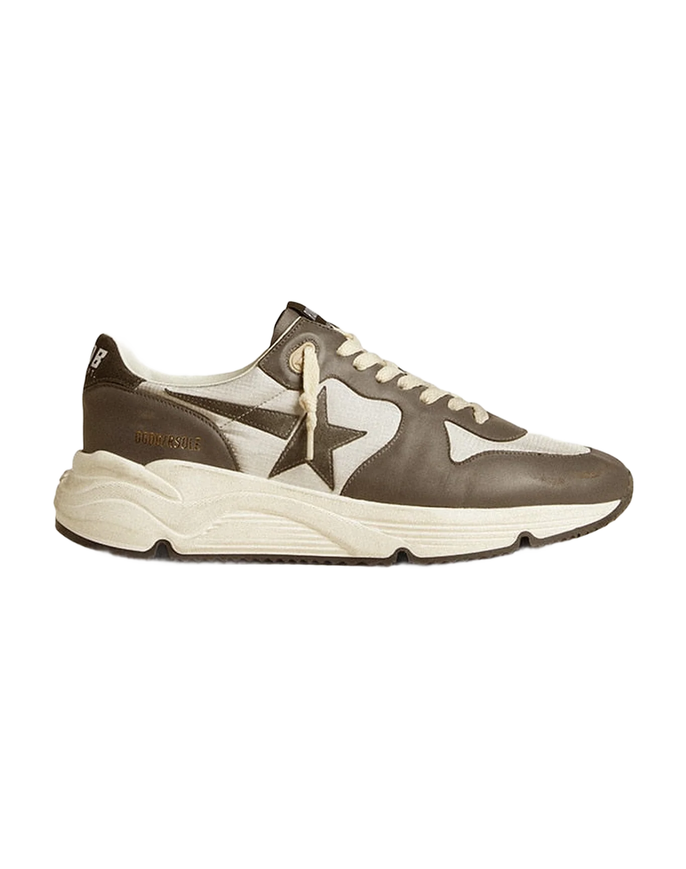Men | Running Sole Gray Nylon & Black Nappa Leather with A Black Suede Star | Silver x Ebony x Black - Image 3