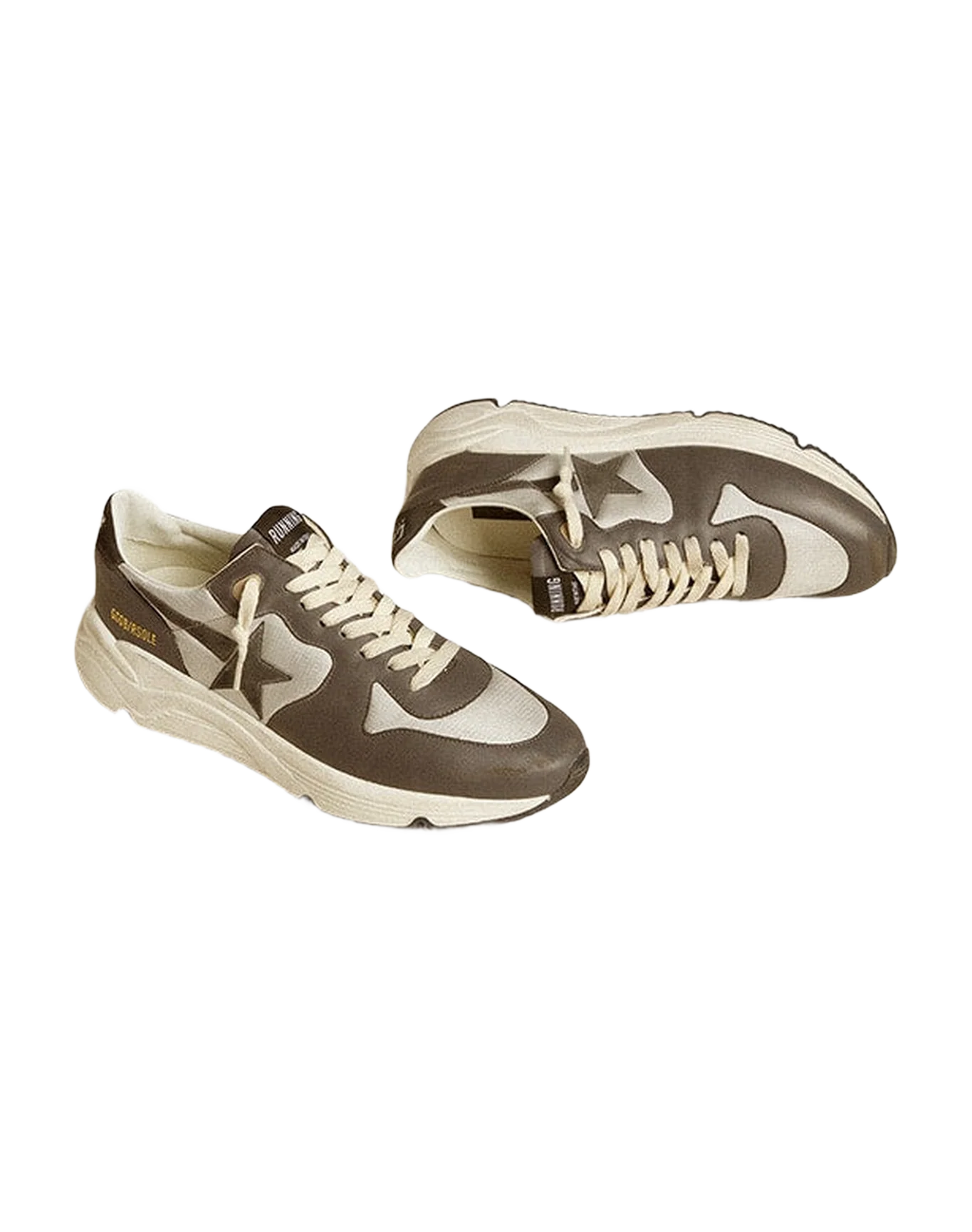 Men | Running Sole Gray Nylon & Black Nappa Leather with A Black Suede Star | Silver x Ebony x Black - Image 7