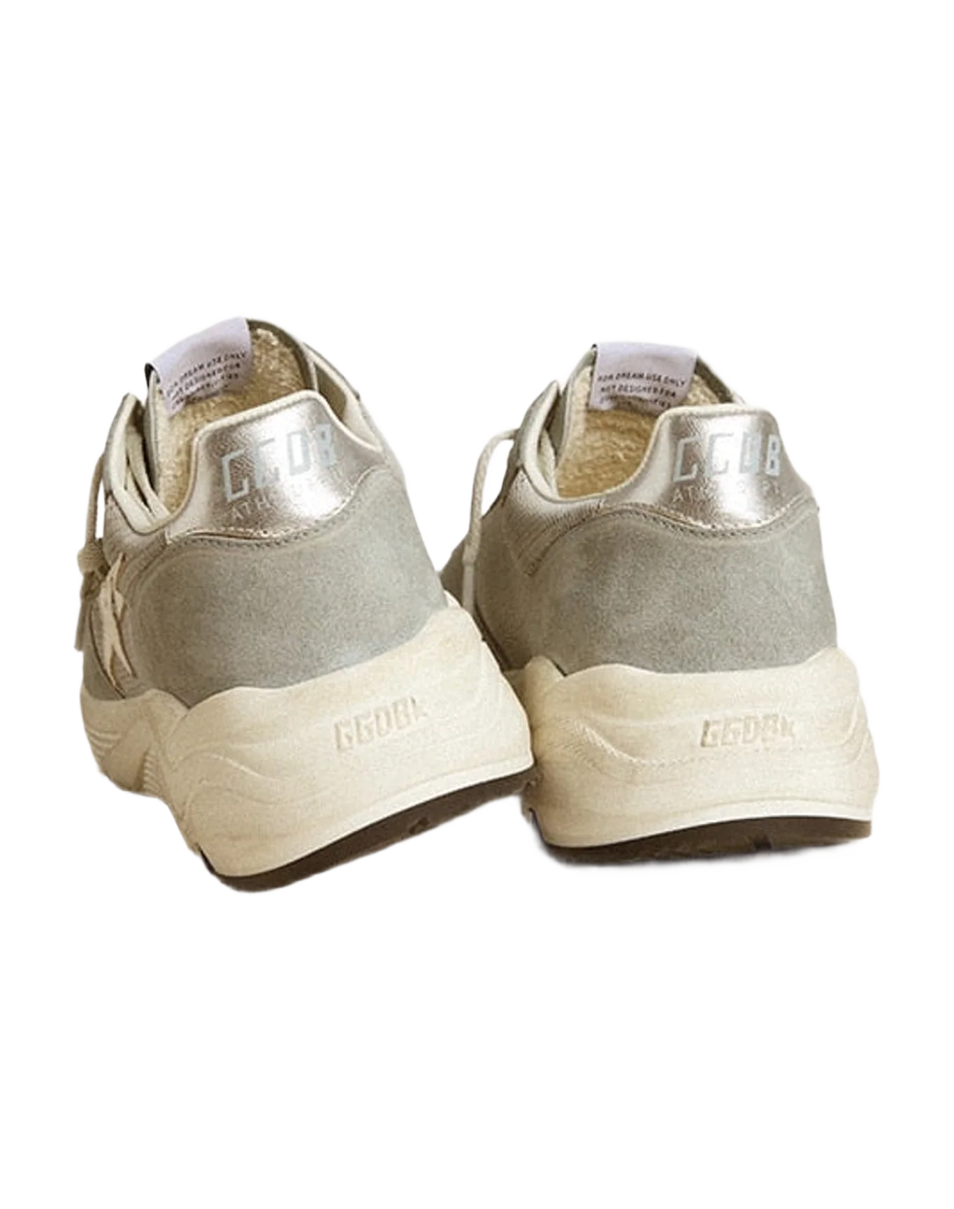 Men | Running Sole Grey Suede with Silver Star & Heel Tab | Bluette x White x Silver