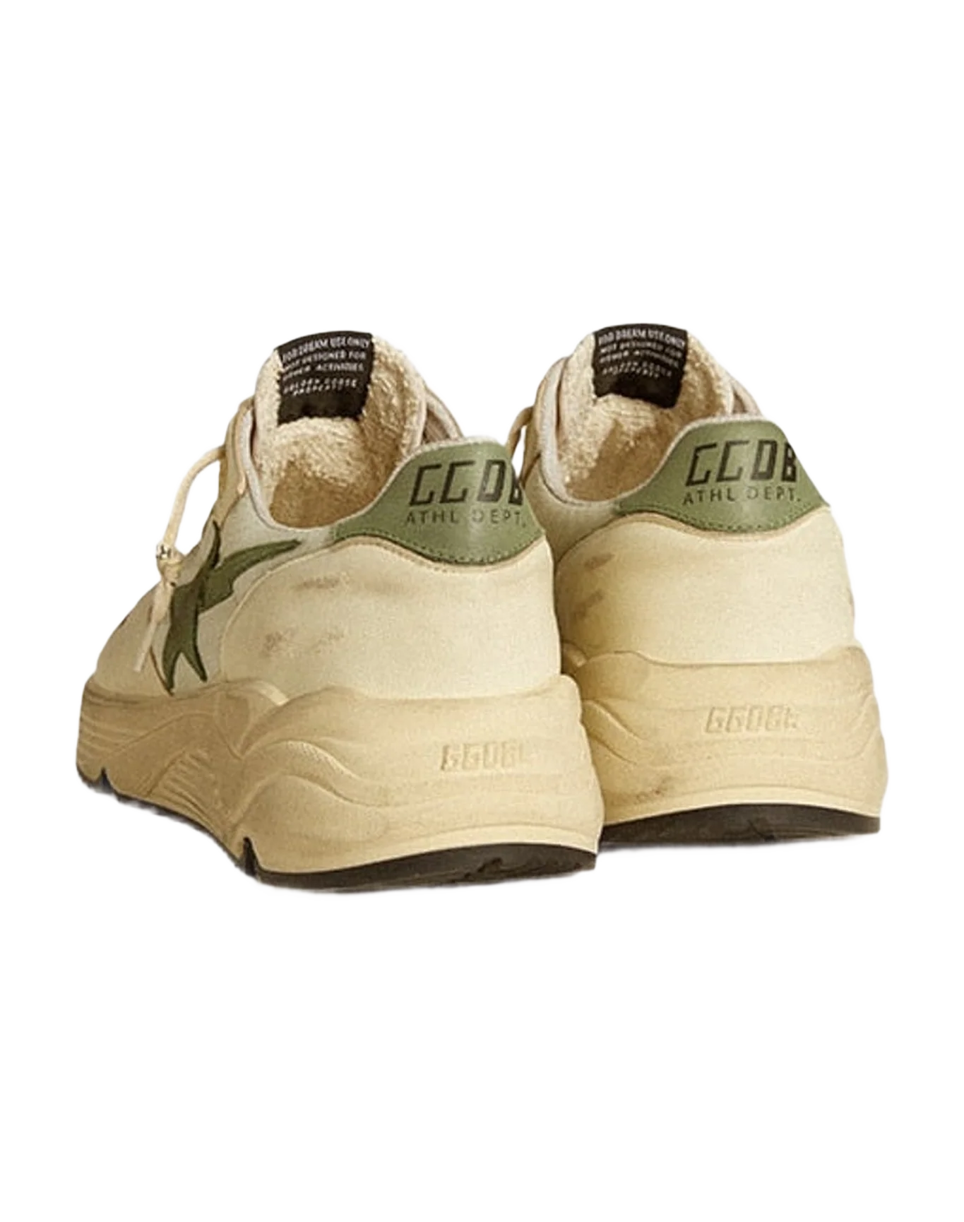 Men | Running Sole Ltd Nylon & Nappa with Nubuck Star & Heel Tab | Ice x White x Green