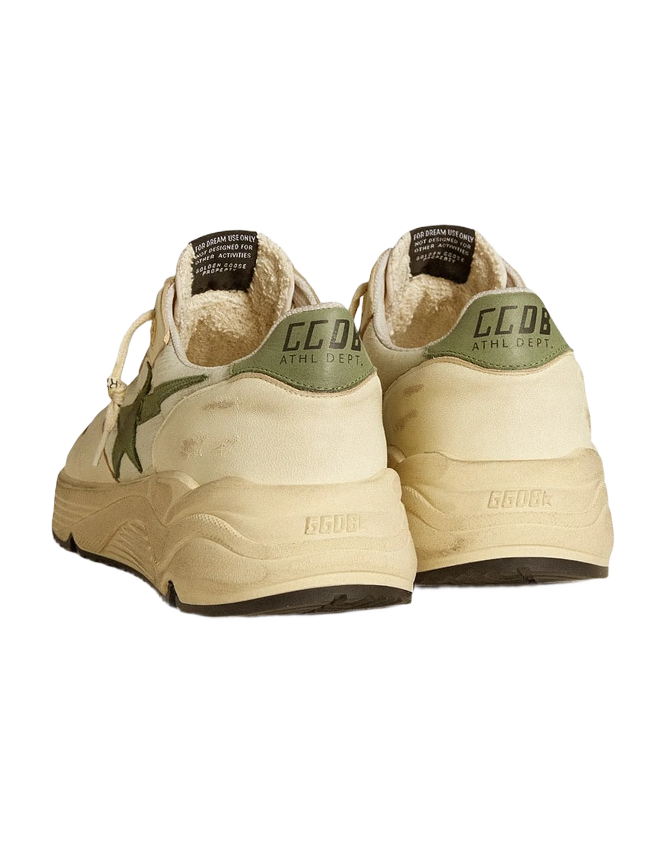 Men | Running Sole Ltd Nylon & Nappa with Nubuck Star & Heel Tab | Ice x White x Green - Image 6
