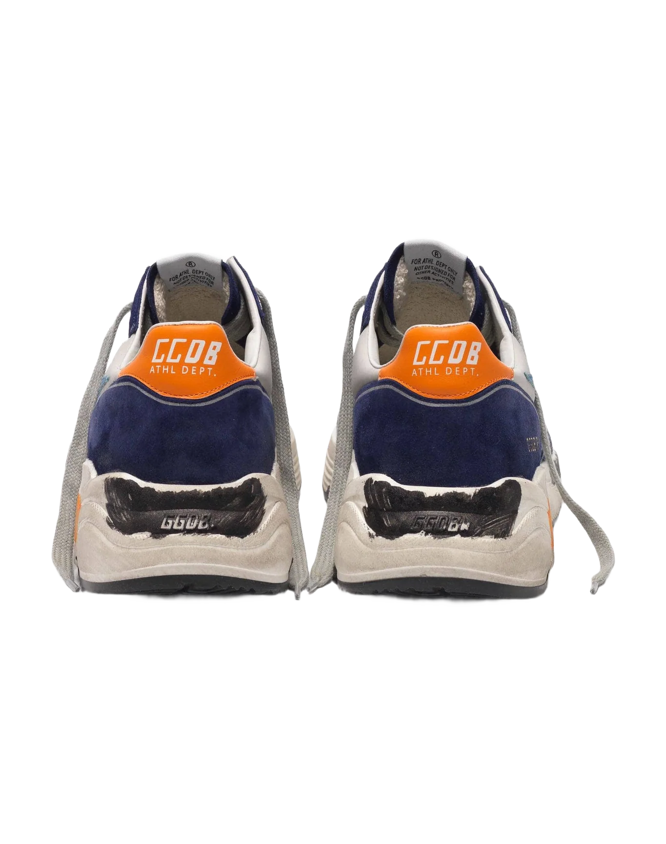 Men | Running Sole Sneakers Blue Suede-Sapphire Star-Orange Details - Image 4