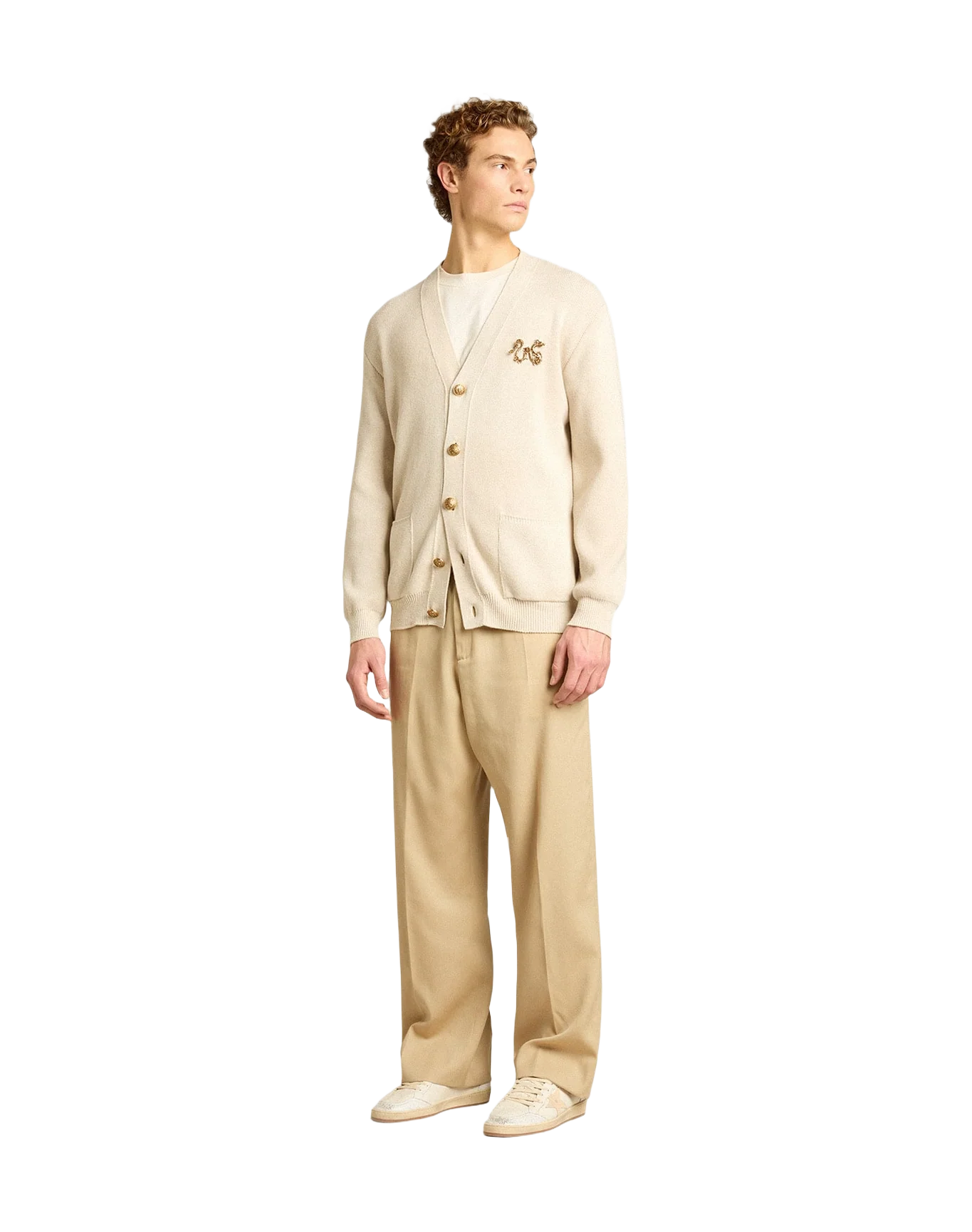 Men | Sand-Colored Joggers with Pocket On The Back | Sand - Image 3