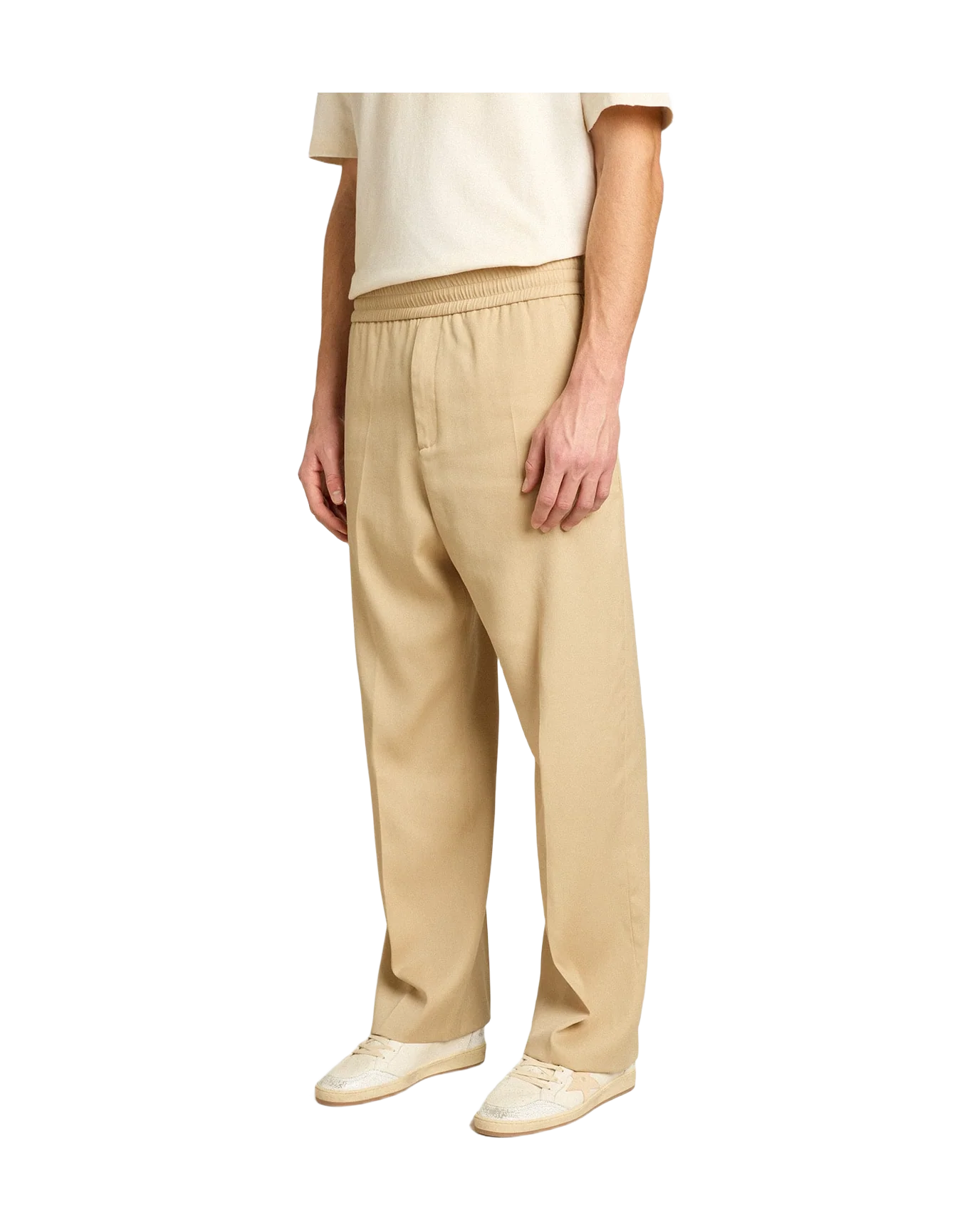 Men | Sand-Colored Joggers with Pocket On The Back | Sand - Image 9