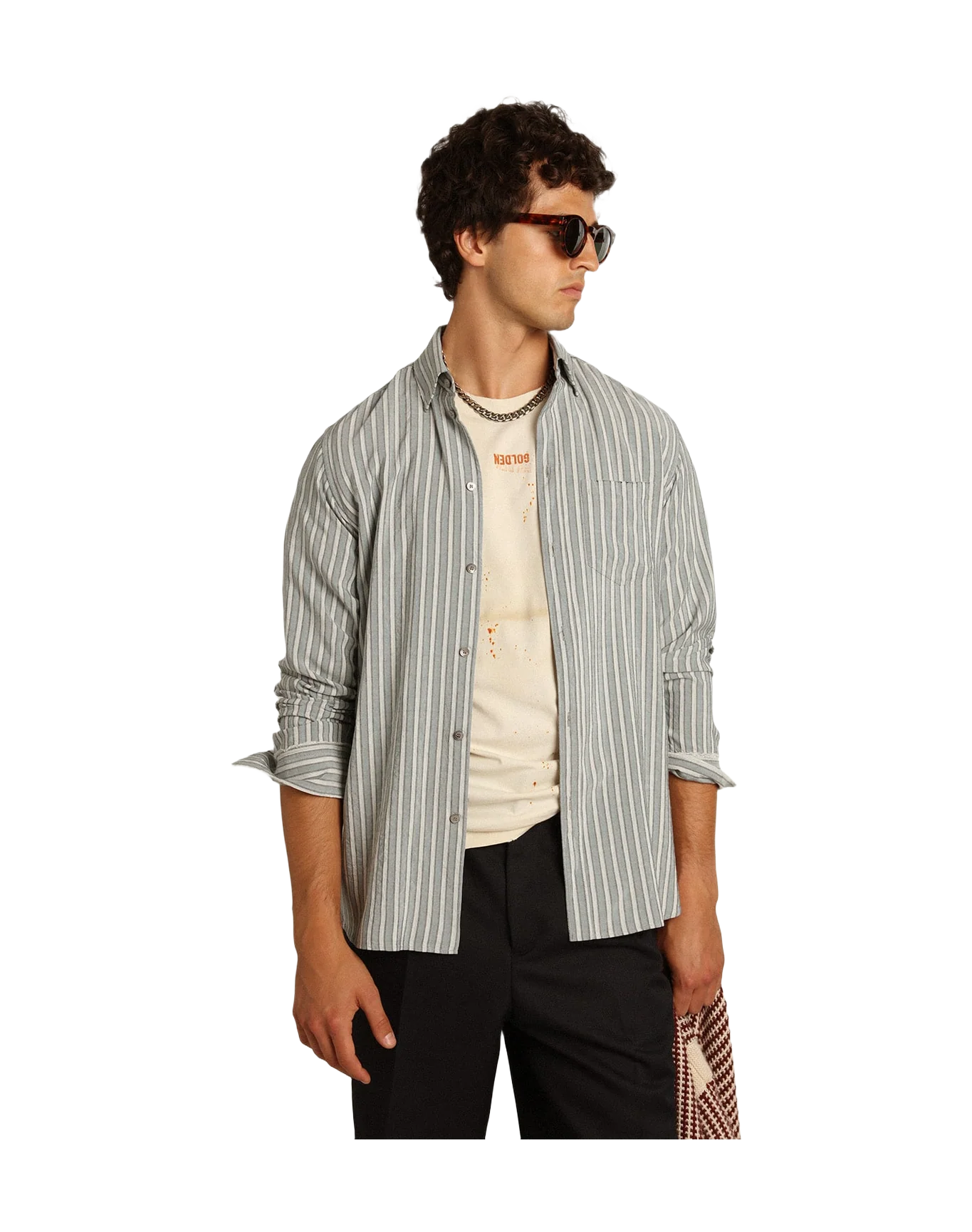 Men | Shirt Viscose with Stripes | Cold Water x Multicolor - Image 10
