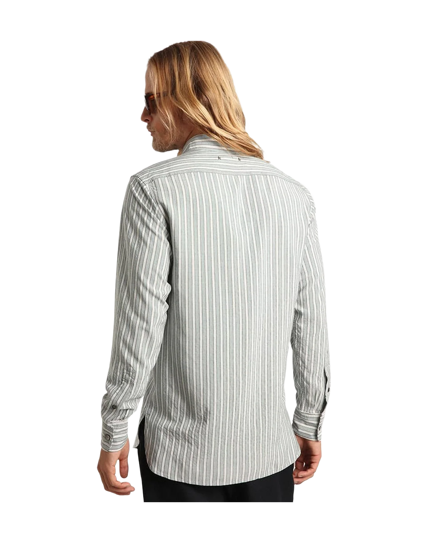Men | Shirt Viscose with Stripes | Cold Water x Multicolor - Image 5