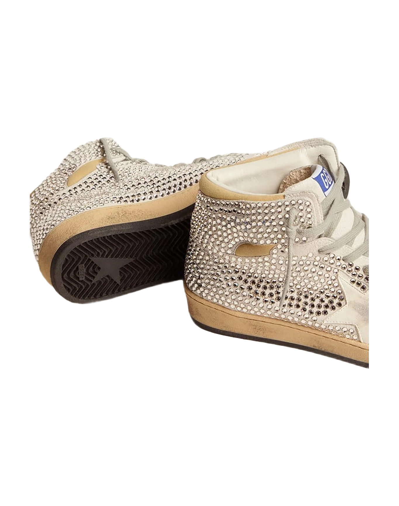 Men | Sky-Star Optical White Suede with All-Over Crystals | Optic White x Silver - Image 7