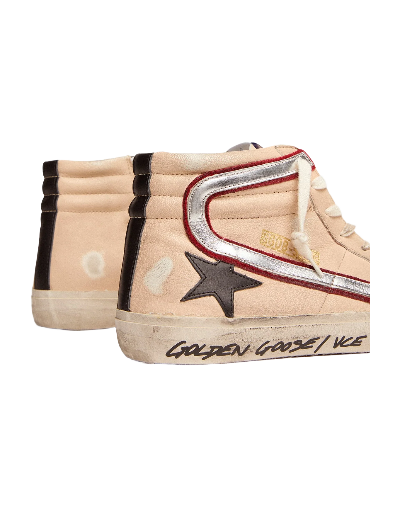 Men | Slide Penstar Pale Salmon Nappa & Black Star | Smoke Grey x Black x Silver x Red - Image 4