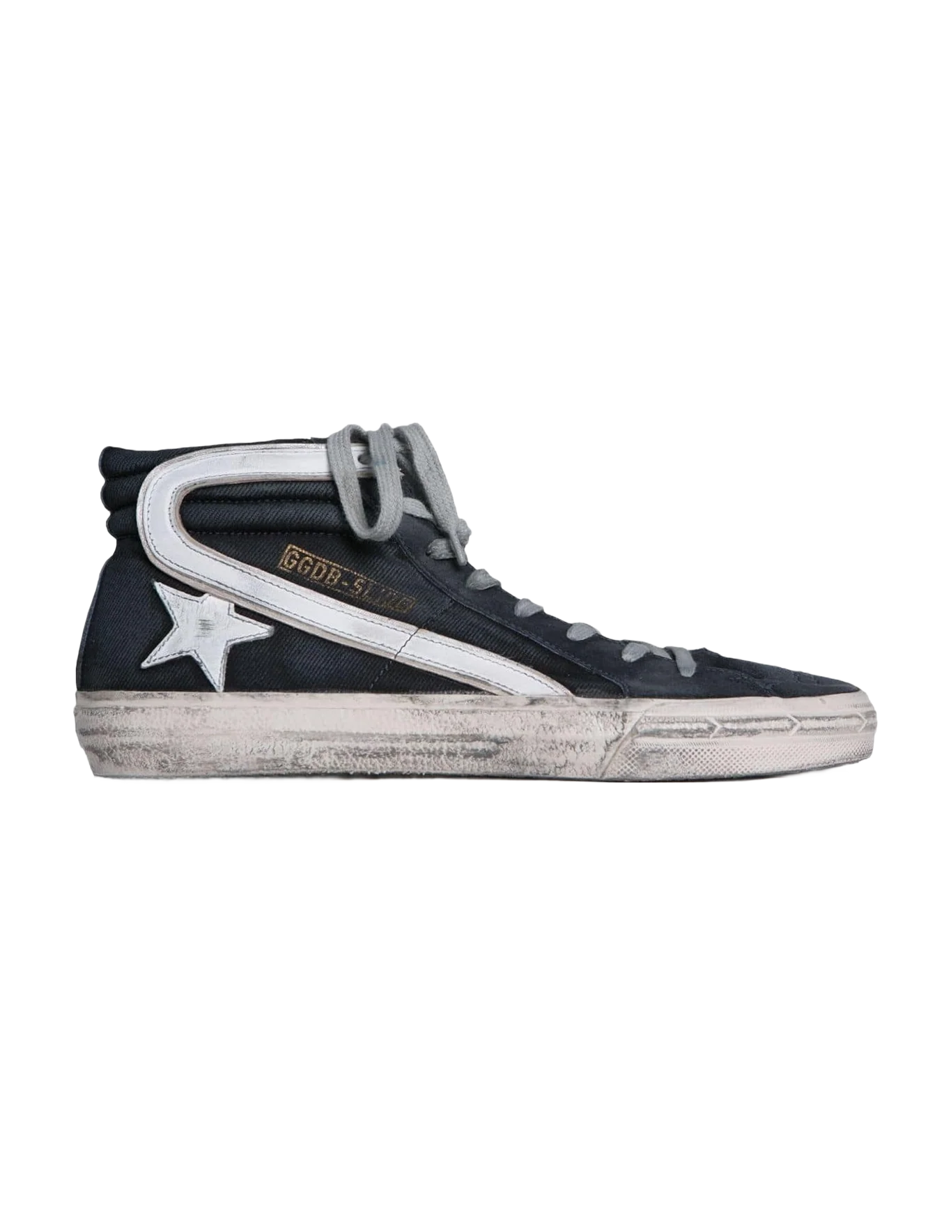 Men | Slide Sneakers Canvas with Contrast Star & Eyelet Threading
