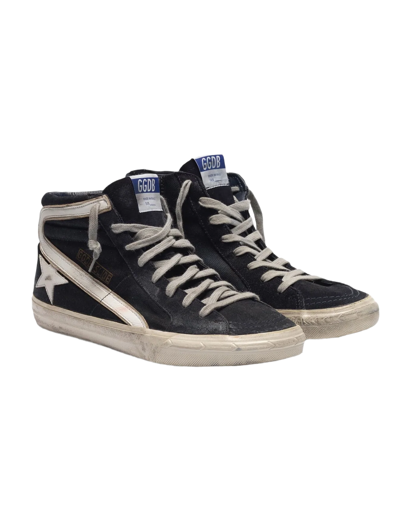 Men | Slide Sneakers Canvas with Contrast Star & Eyelet Threading - Image 6