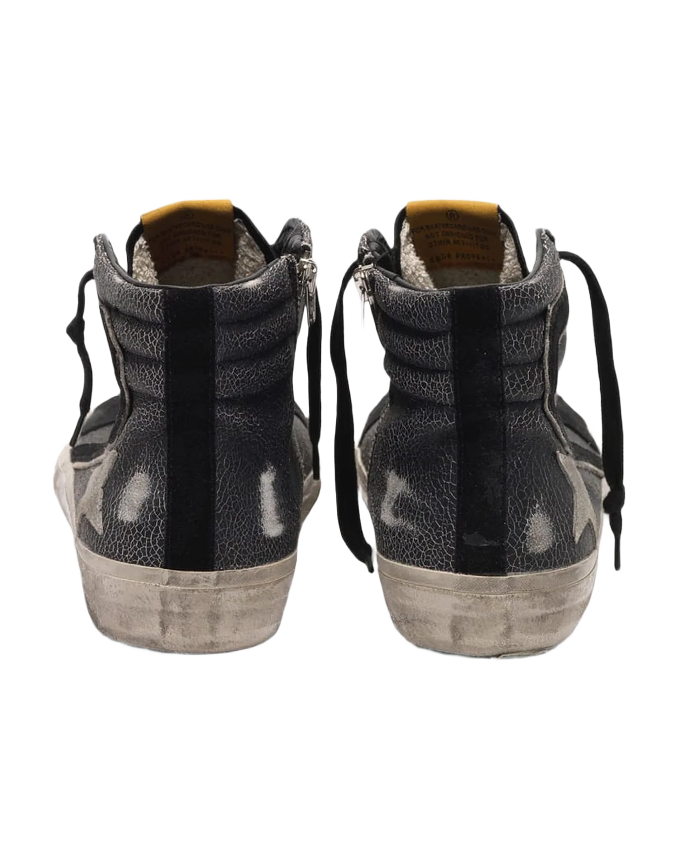 Men | Slide Sneakers Crackle Effect Leather - Image 6
