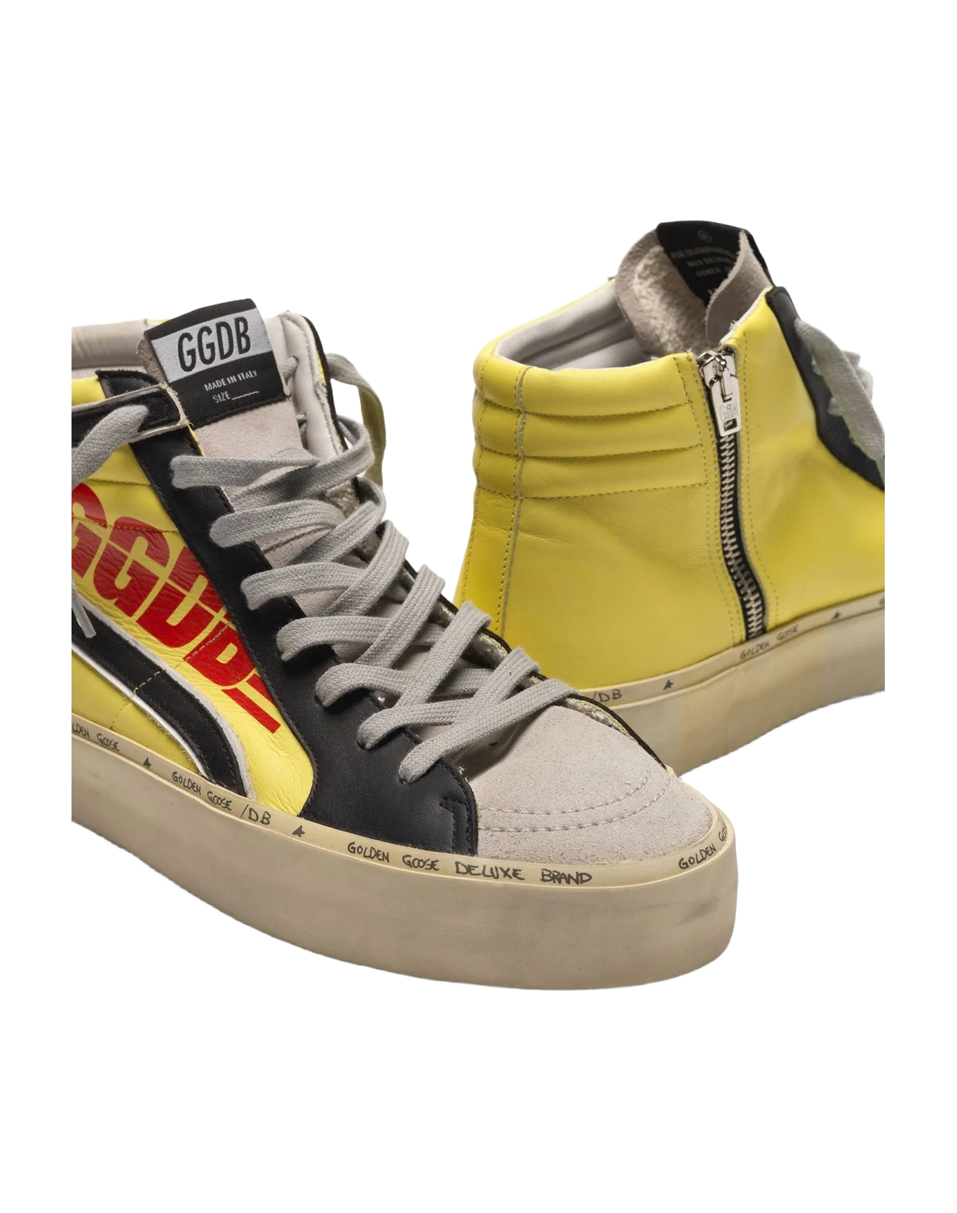 Men | Slide Sneakers Leather with Suede Toecap & Tongue