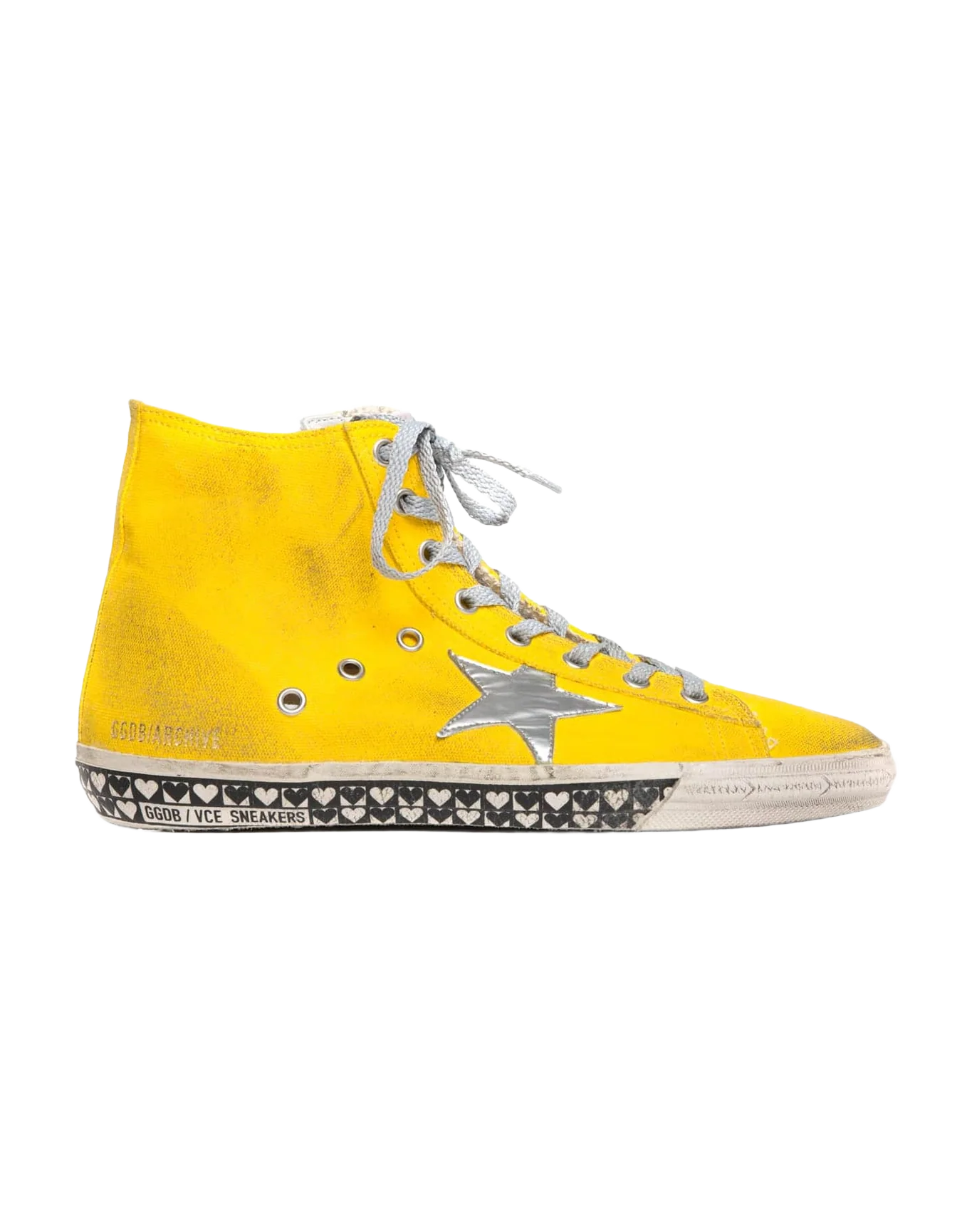 Men | Sneakers Francy Col Q5 Yellow Canvas Heart - Image 2