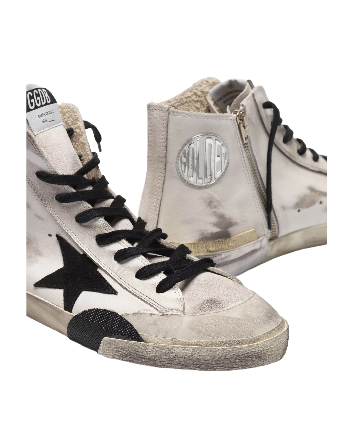 Men | Sneakers Francy White Leather-Black Star - Image 6