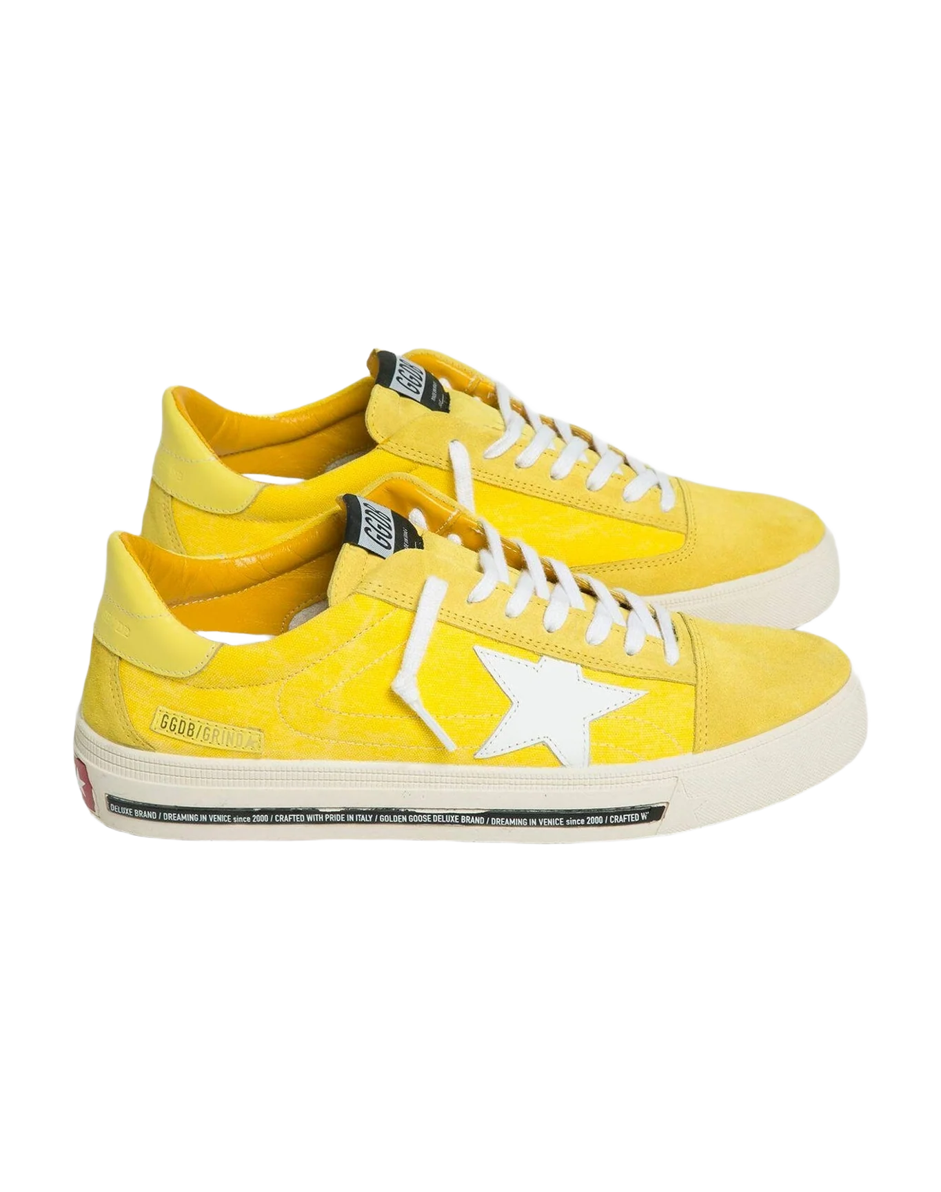 Men | Sneakers Grindstar Yellow Canvas-White Star