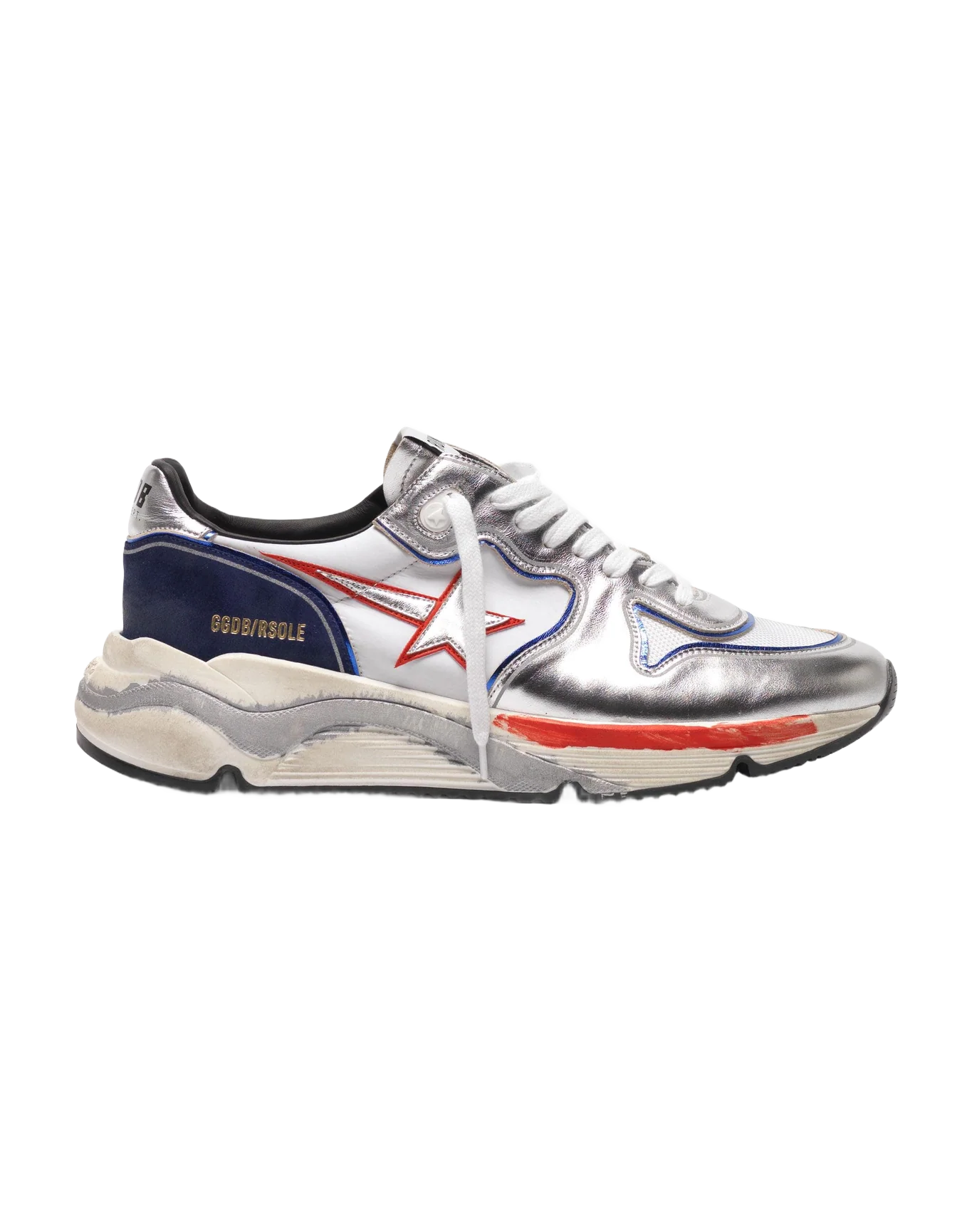 Men | Sneakers Running Sole Metal Silver Leather - Image 5