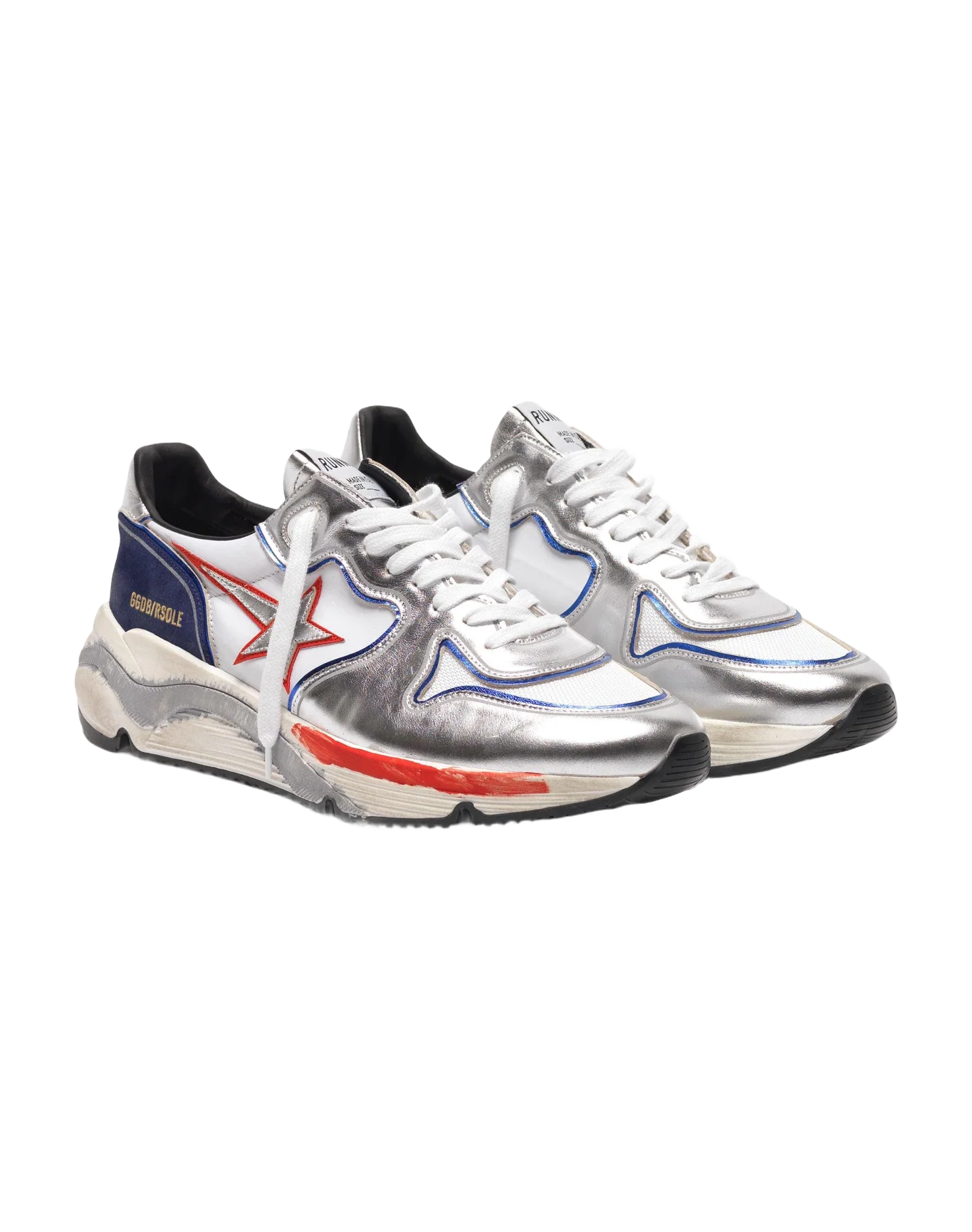 Men | Sneakers Running Sole Metal Silver Leather - Image 7