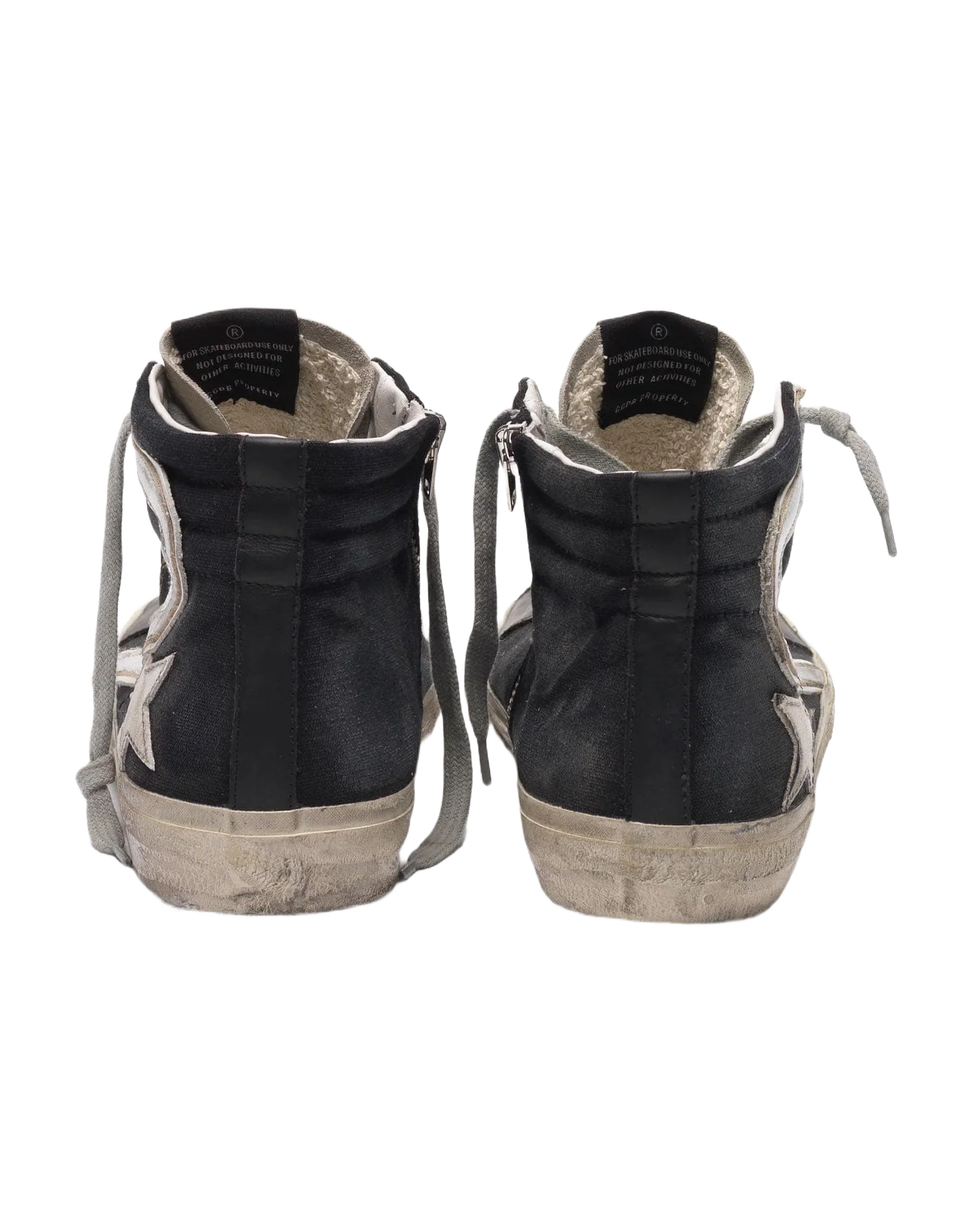 Men | Sneakers Slide Black Canvas-White Star - Image 3