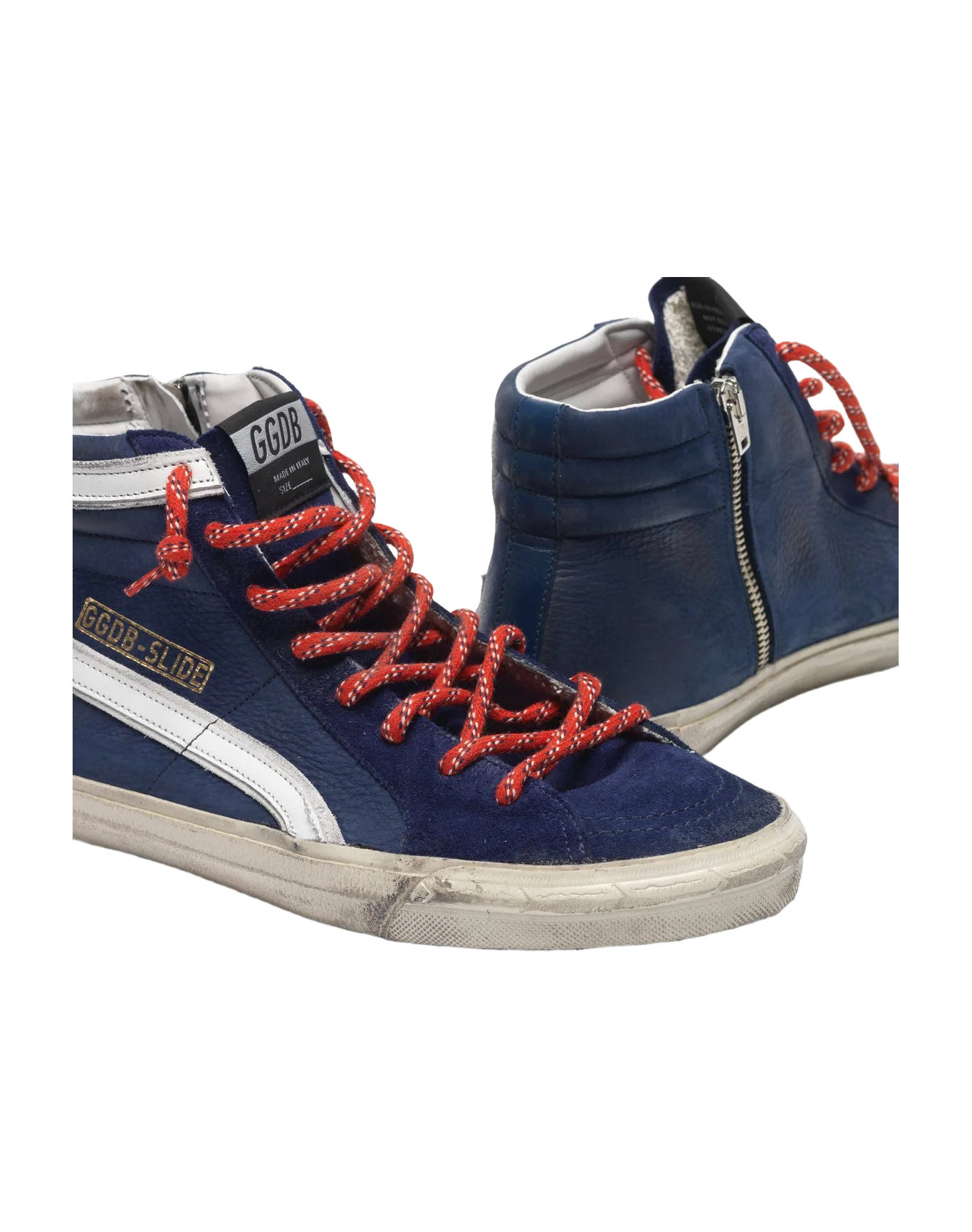 Men | Sneakers Slide Blue Leather with White Star - Image 2