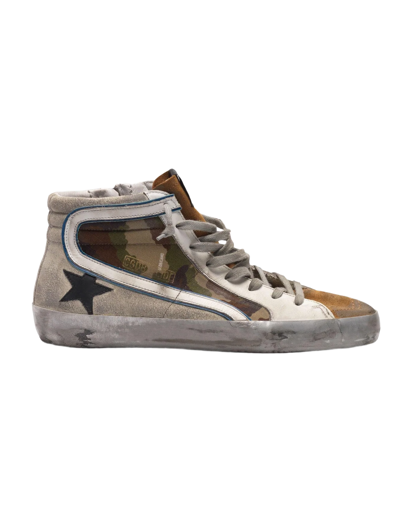 Men | Sneakers Slide Col B14 Camouflage Canvas-Black Star - Image 4