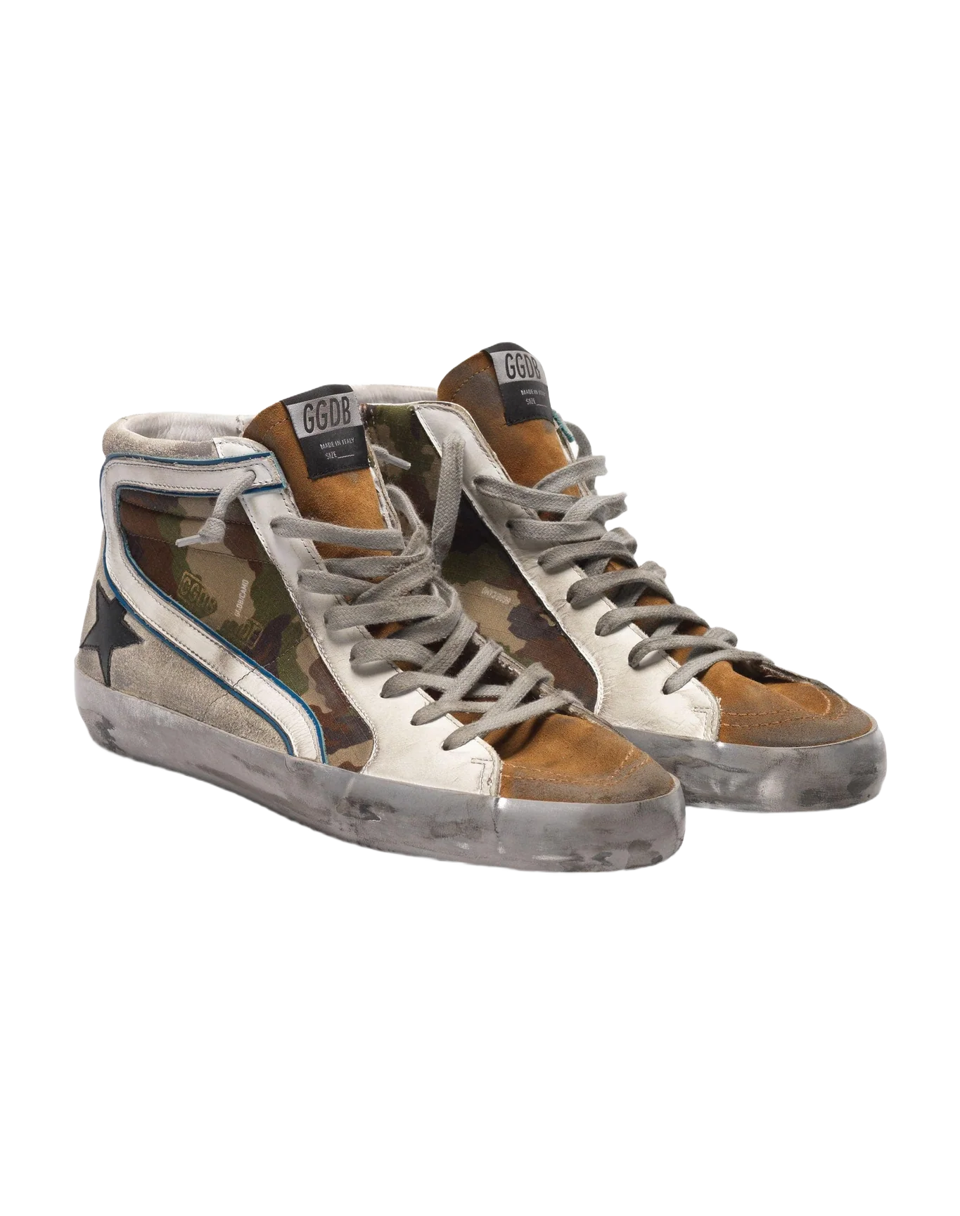 Men | Sneakers Slide Col B14 Camouflage Canvas-Black Star - Image 5